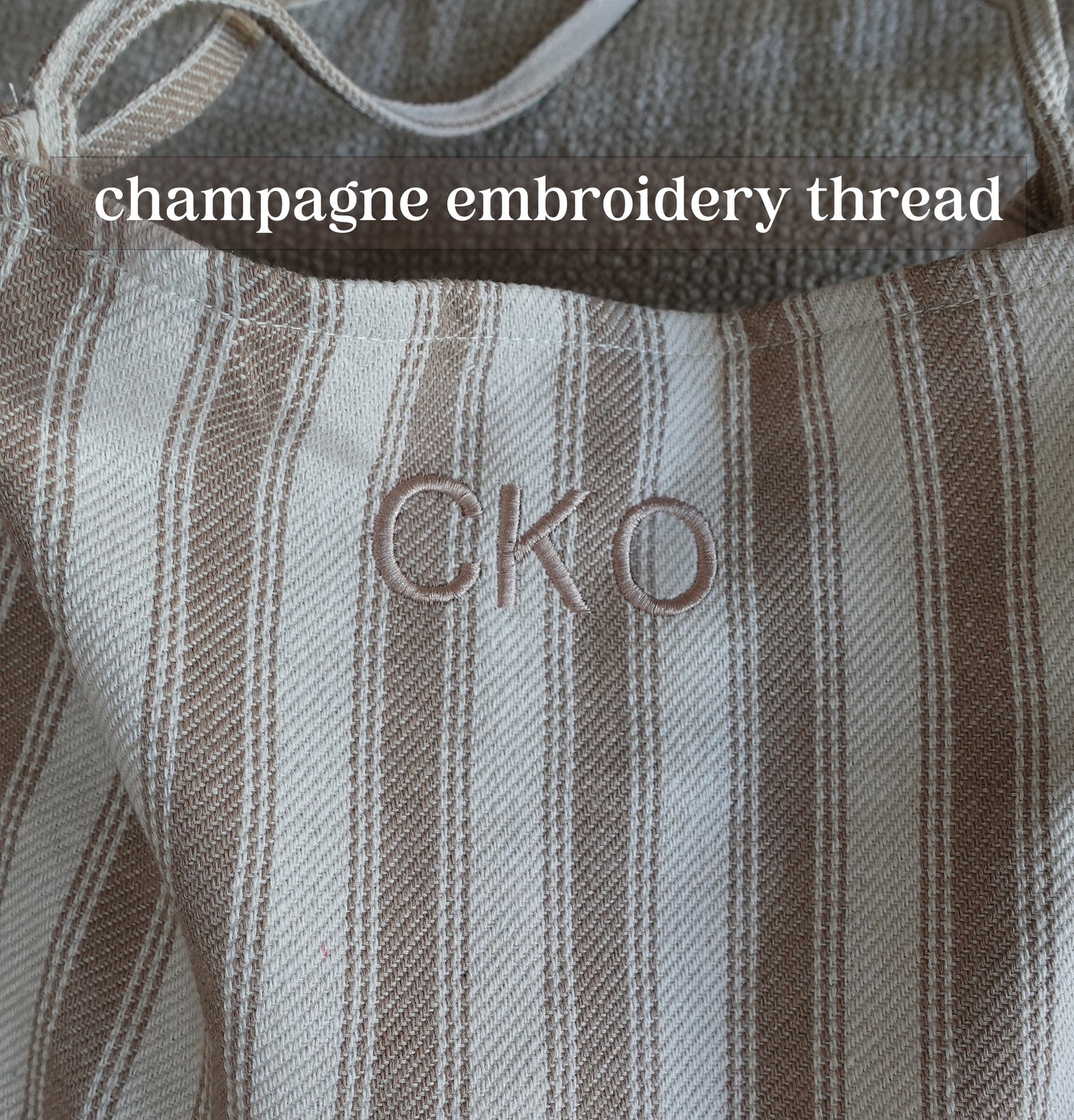 Personalized Striped Tote Bag