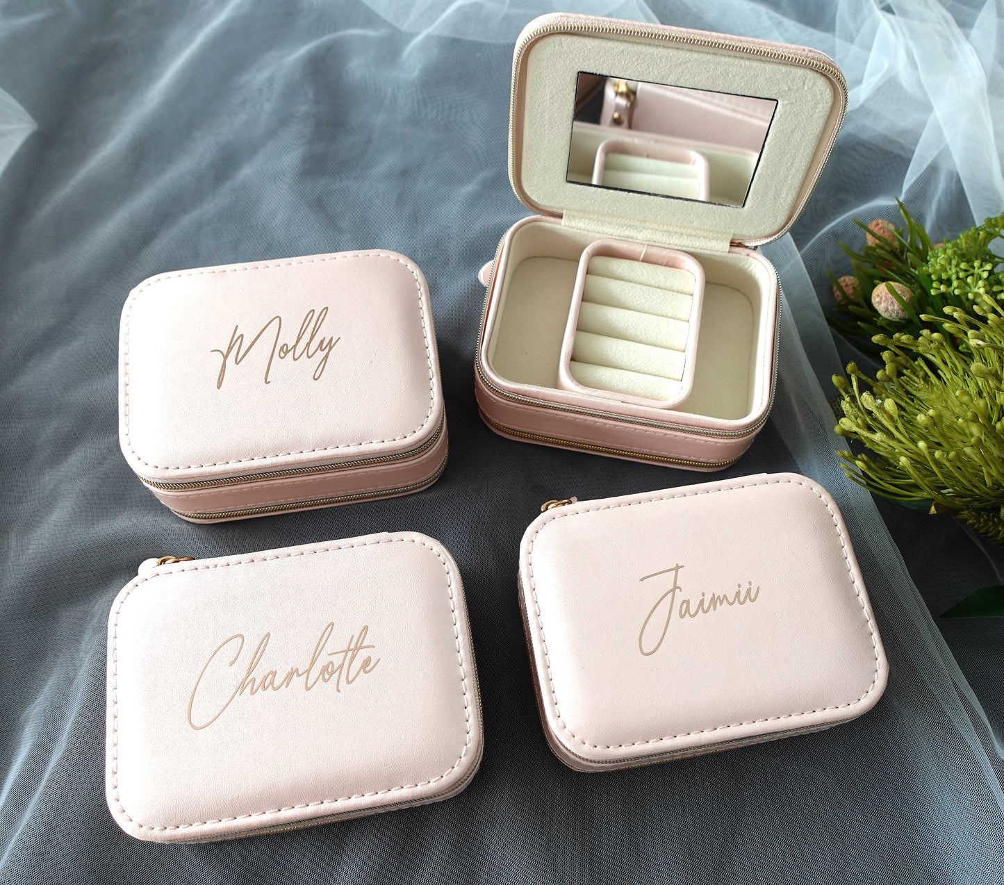 Personalised Jewelry Box With Mirror