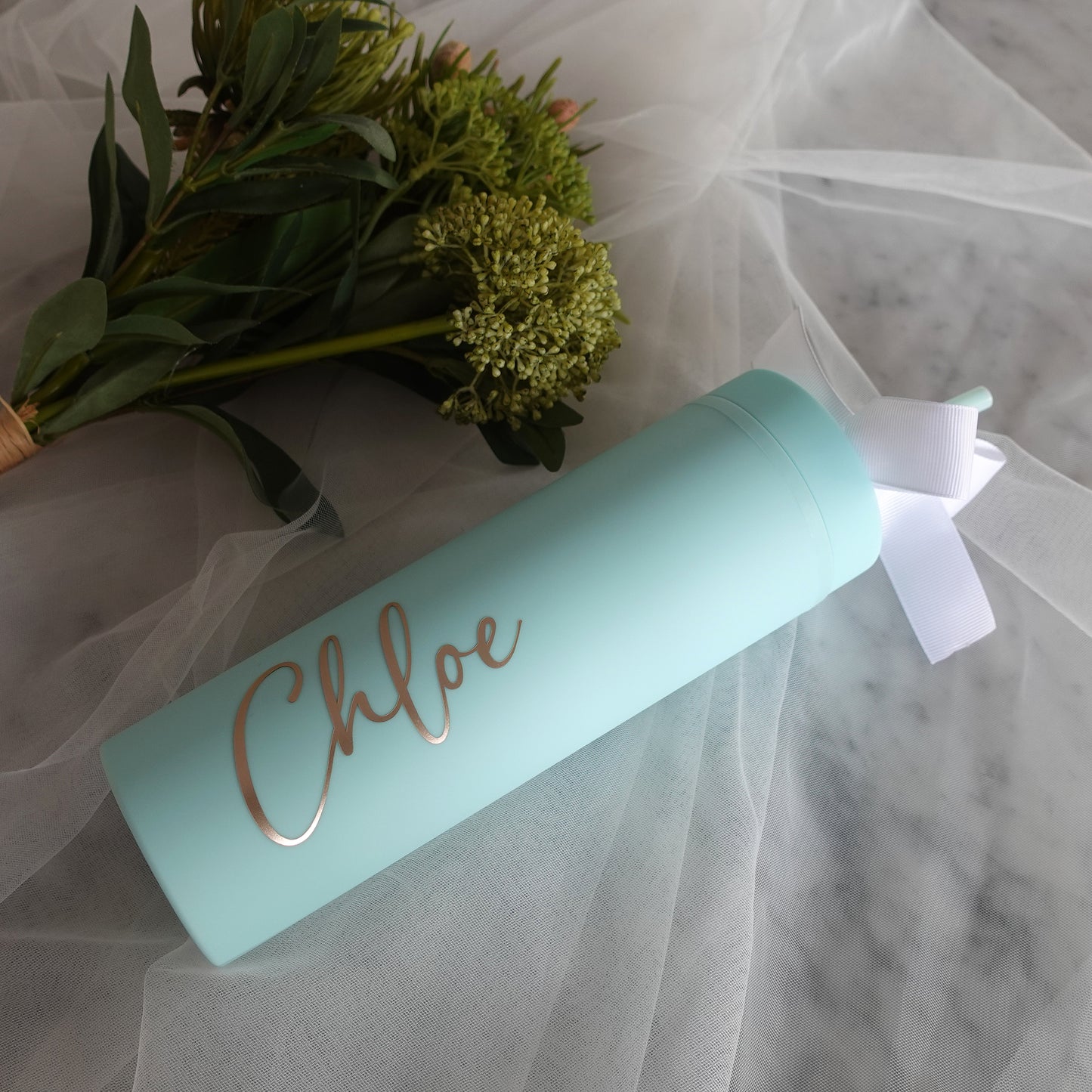 Personalised Skinny Tumbler with Straw