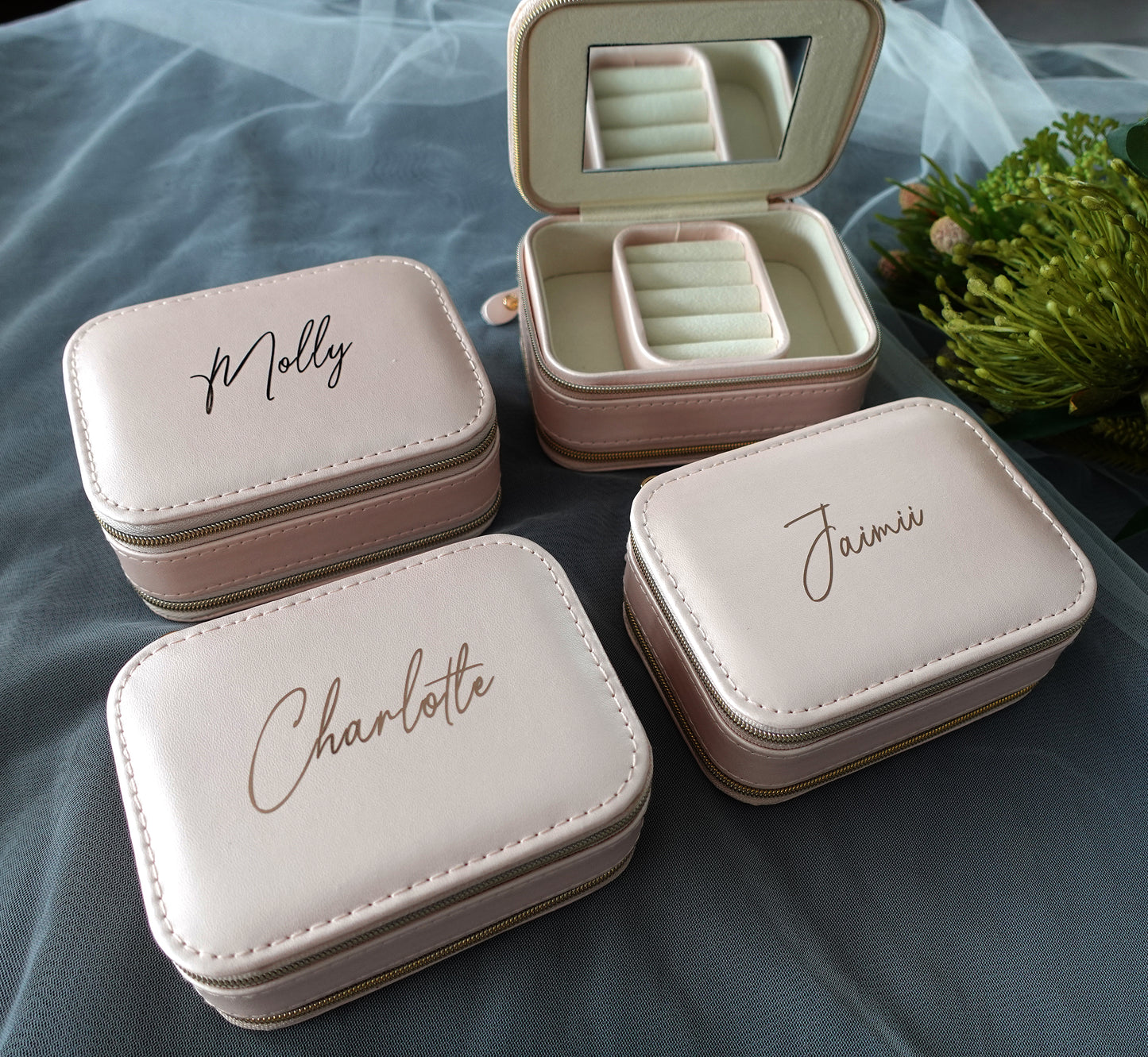 Personalised Jewelry Box With Mirror