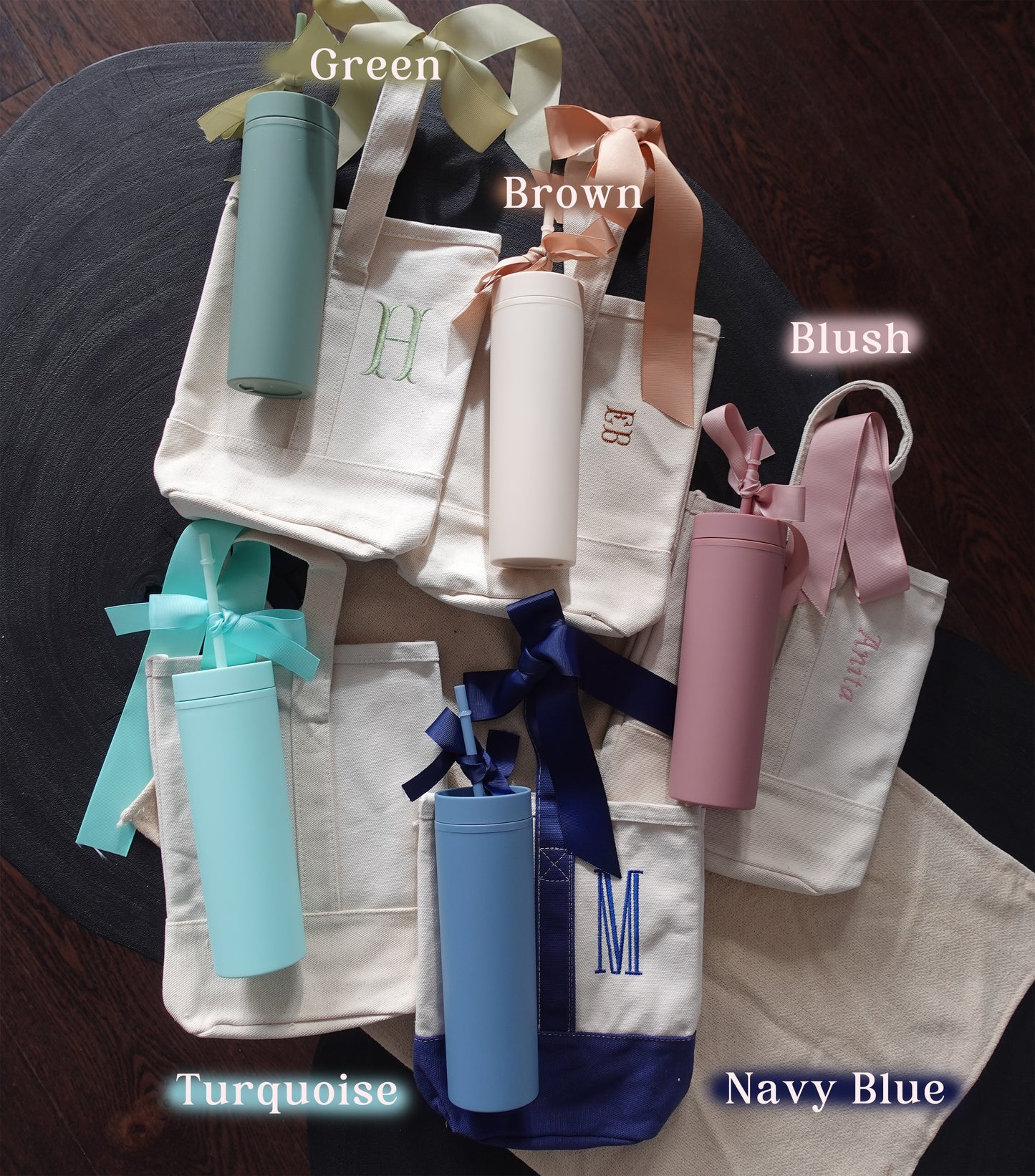 Tote + Tumbler Set, Personalized Wine Bag, Tote
