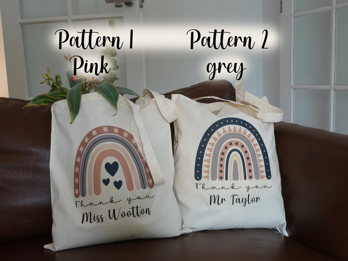 Personalised Teacher gift, Custom Cotton Tote Bag