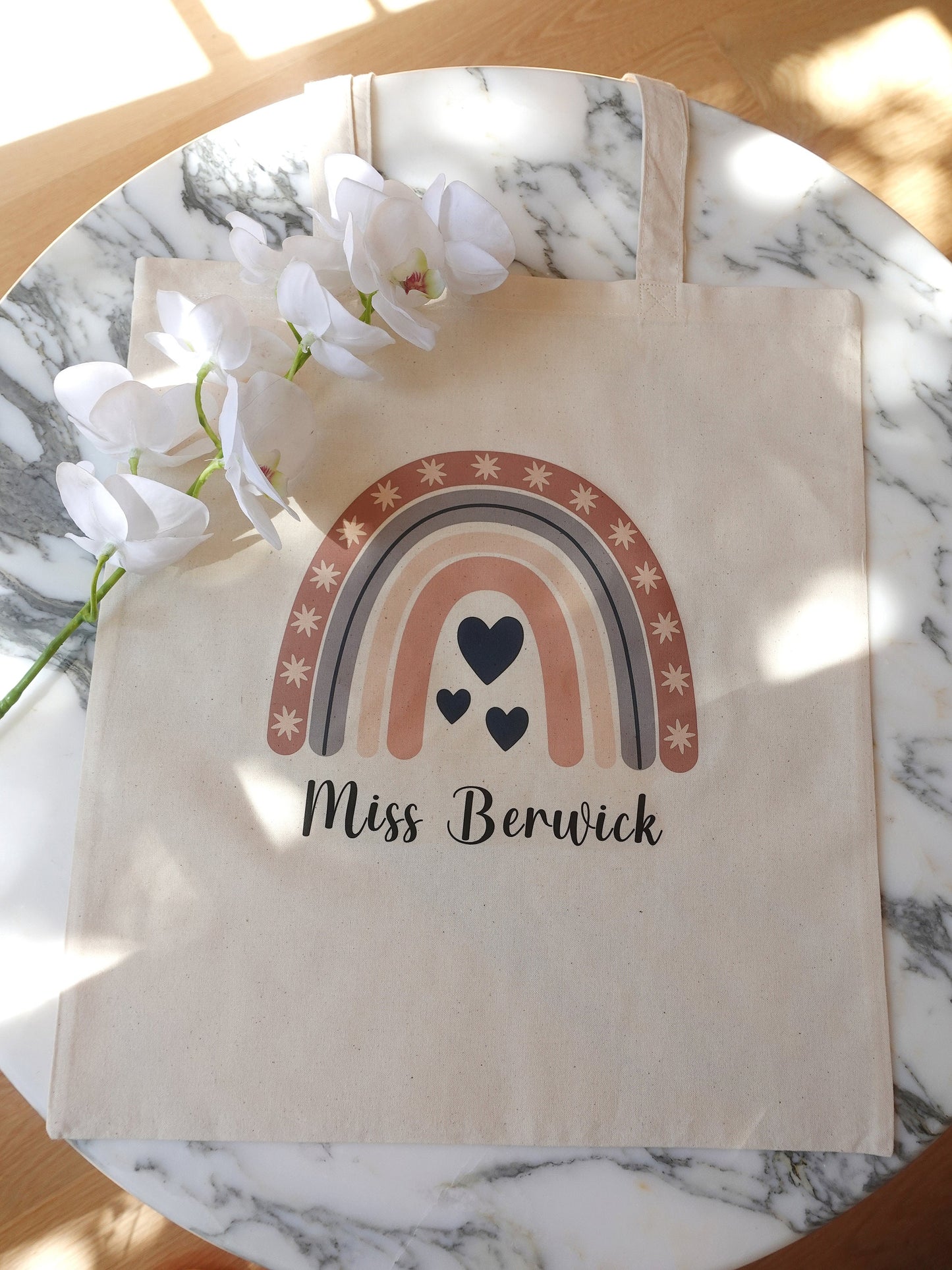 Personalised Teacher gift, Custom Cotton Tote Bag