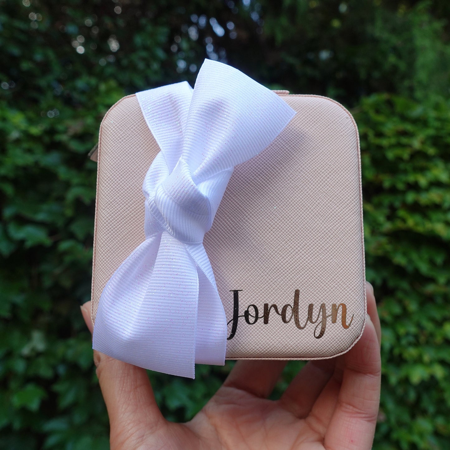 Personalized Jewelry Boxes, Initials with Bow