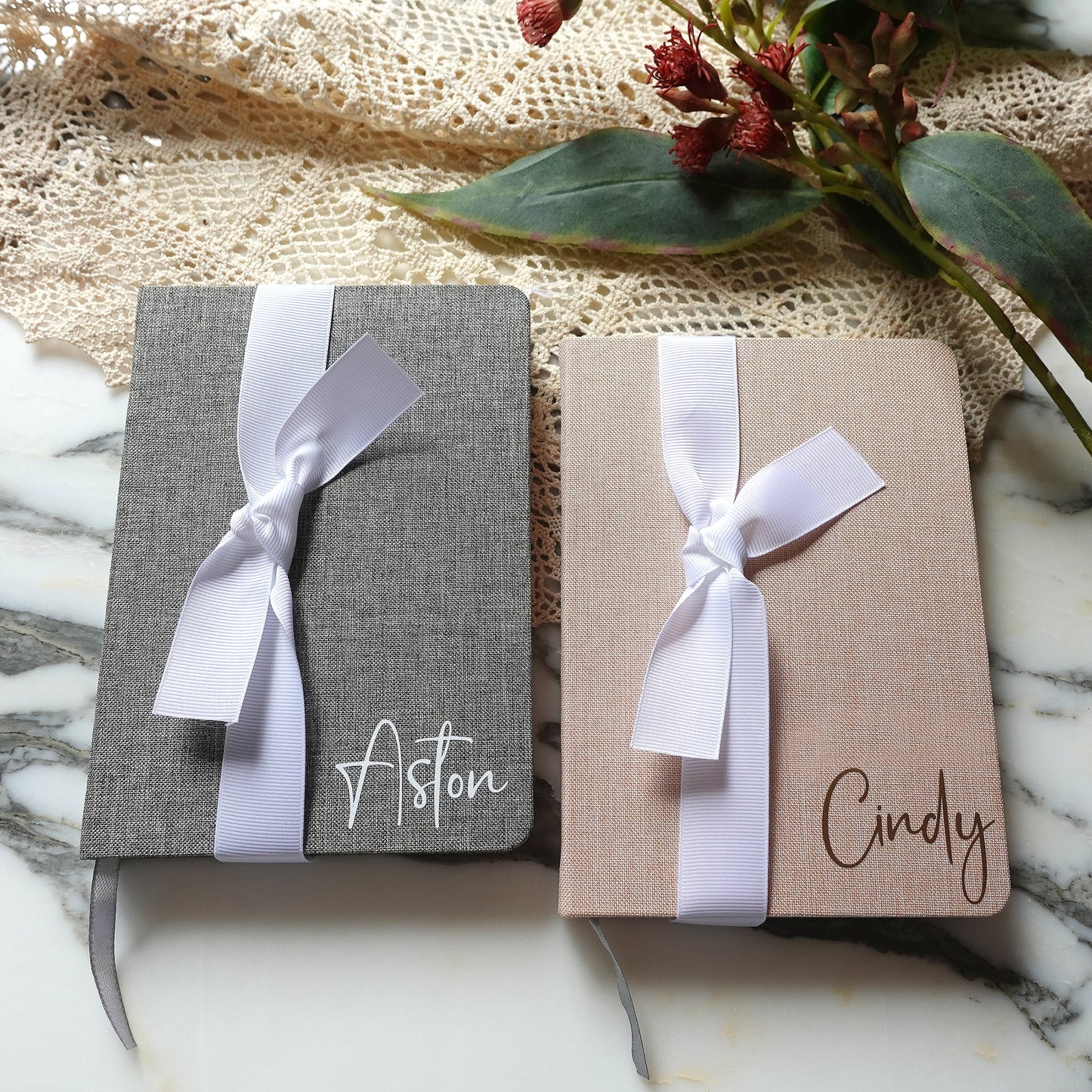 Personalized Fabric Journal, 5"x7" Notebook