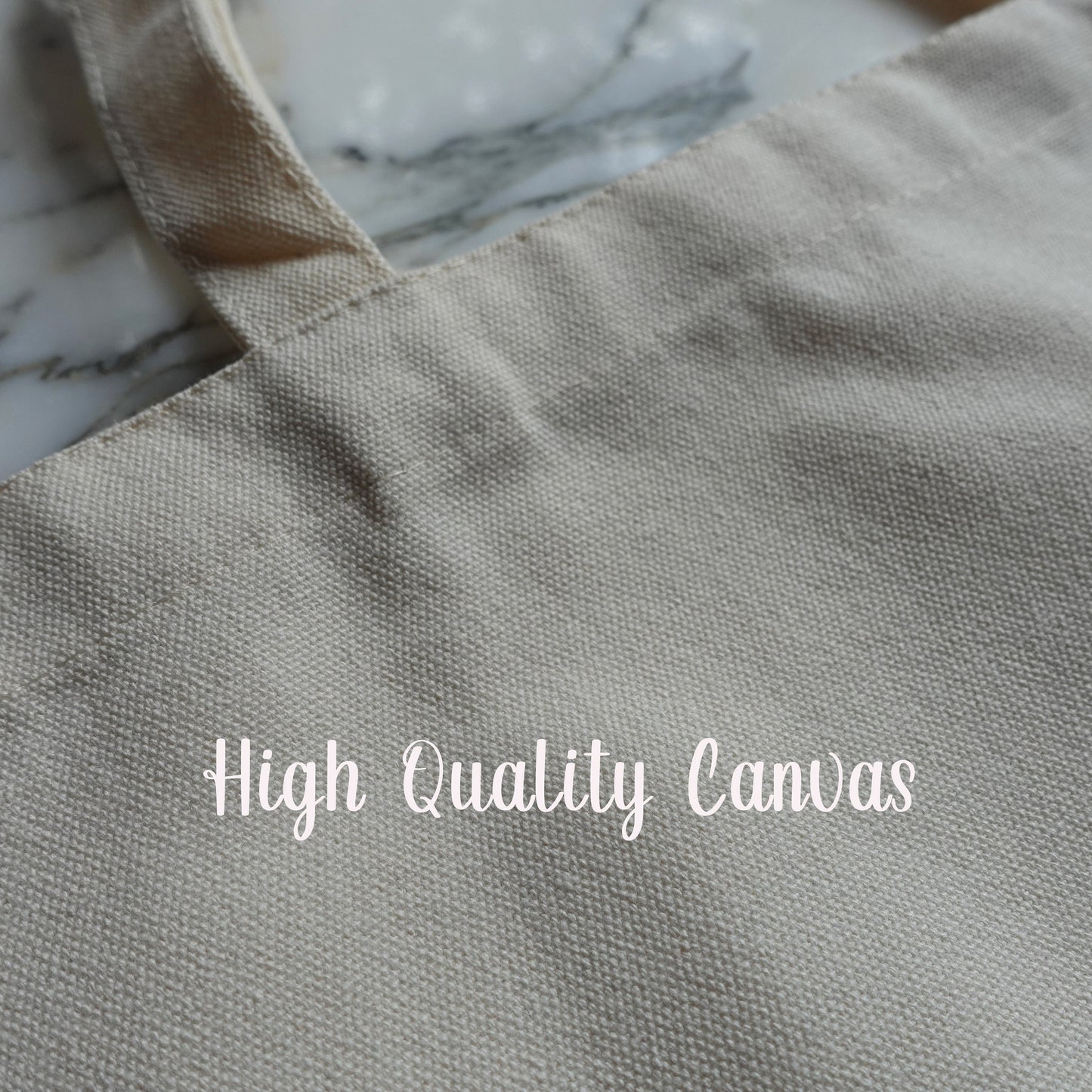 Plain canvas tote bag with base