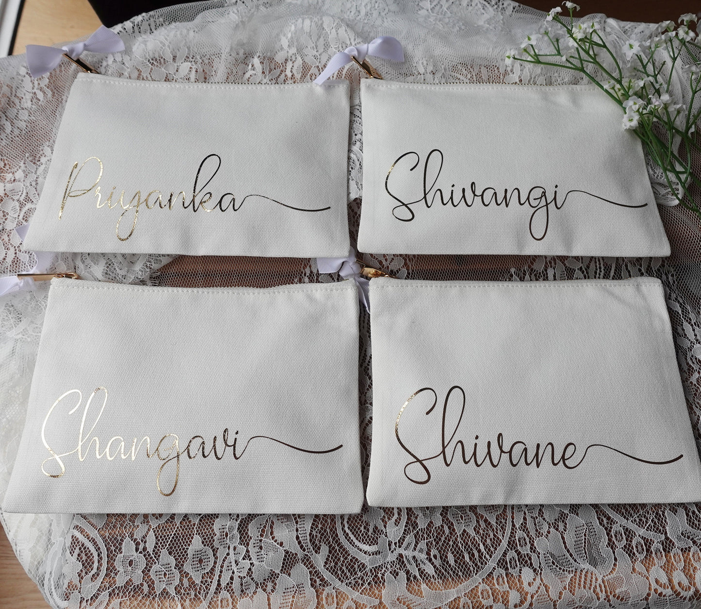 Personalized Cotton Makeup Bag