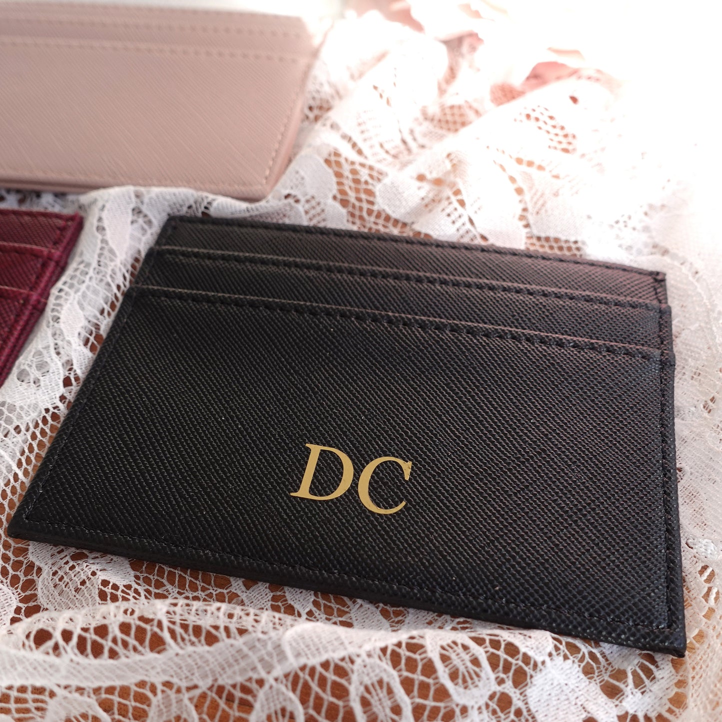 Personalised Leather Card Holder, Purse