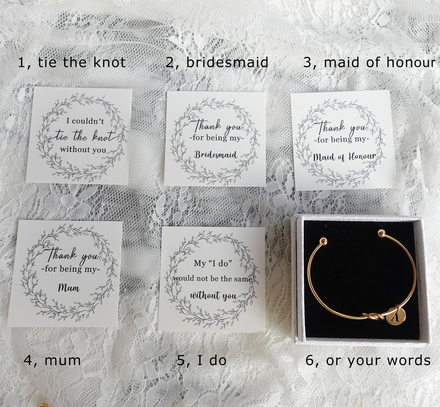 Personalized Tie the Knot Bracelet