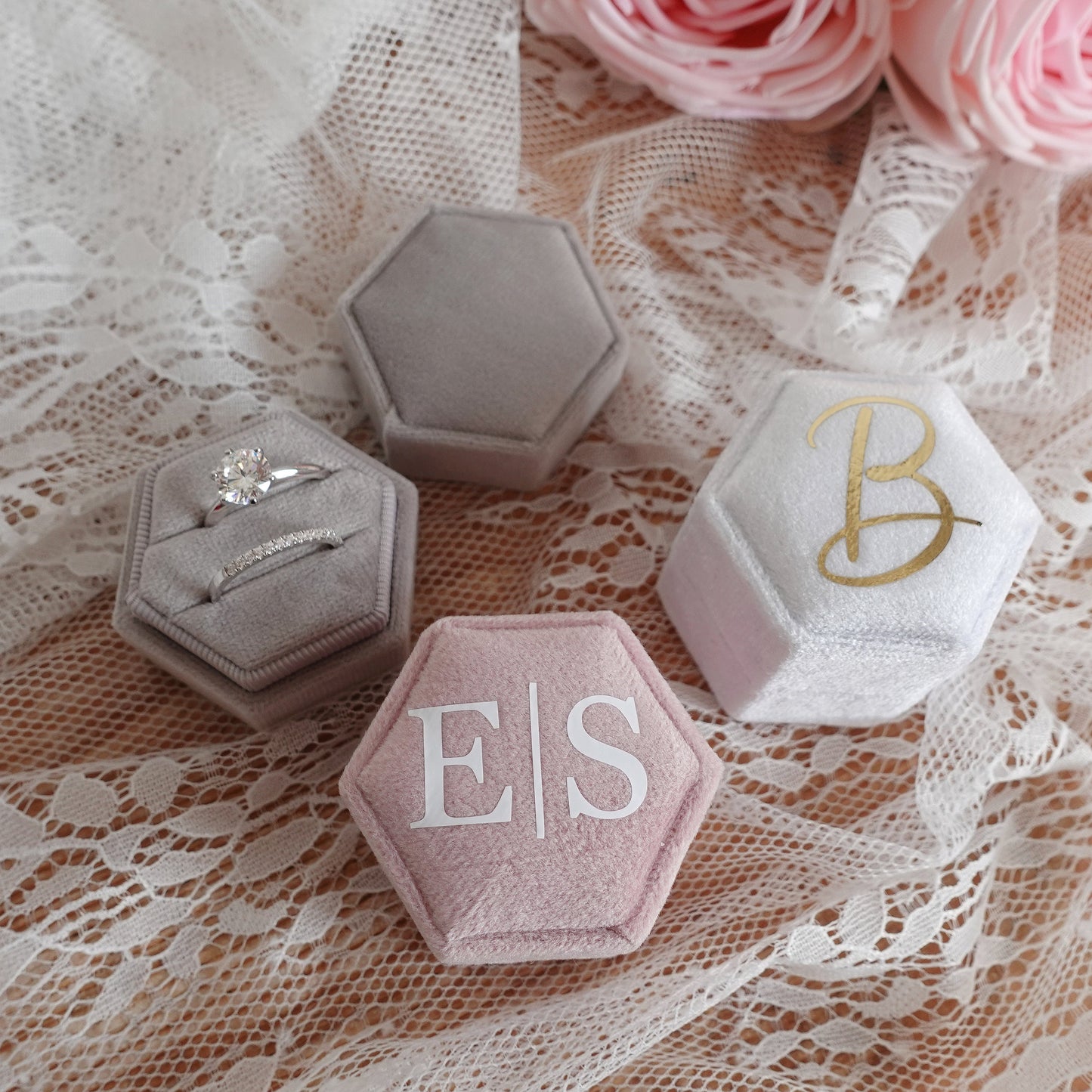 Personalized Velvet Ring Box