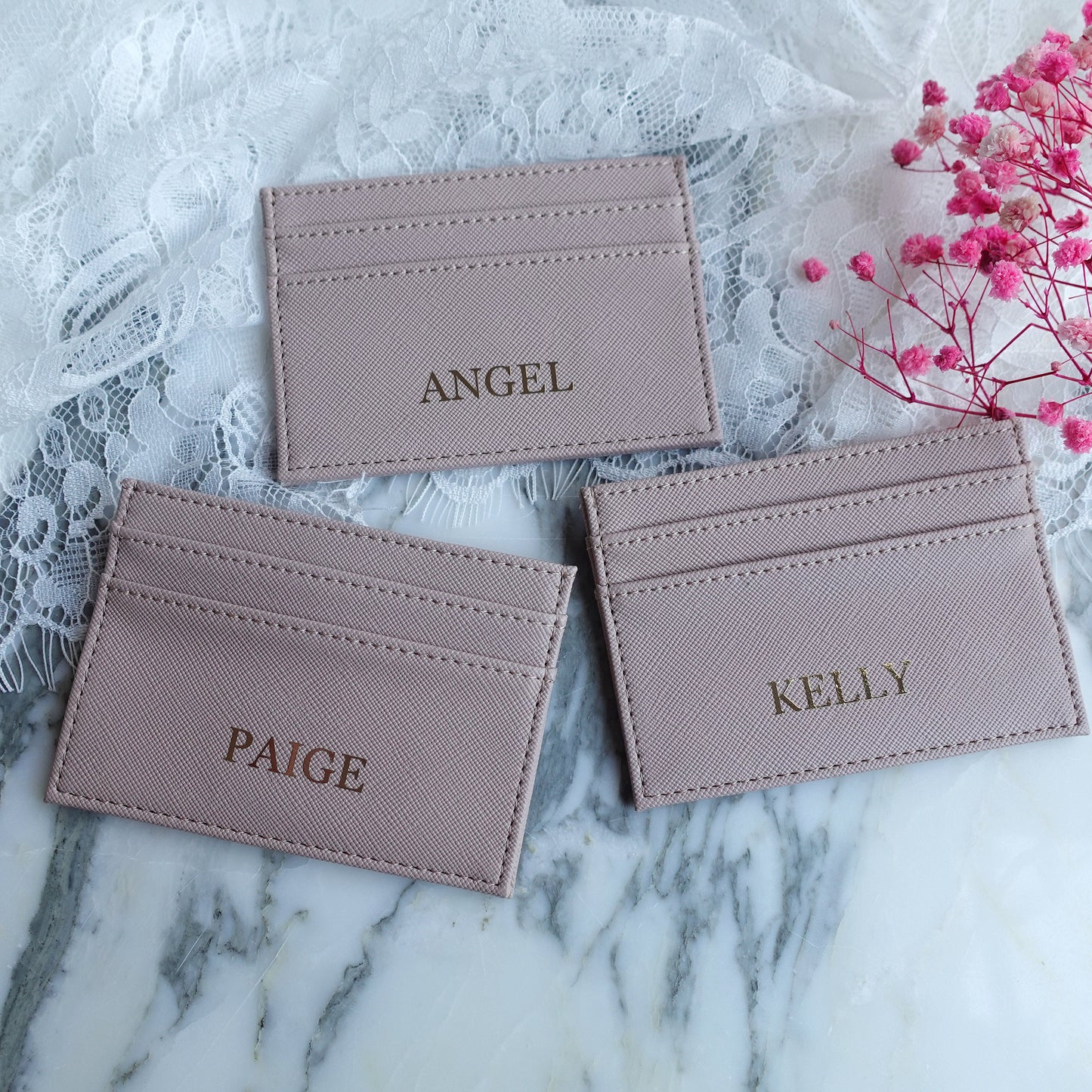 Personalised Leather Card Holder, Purse