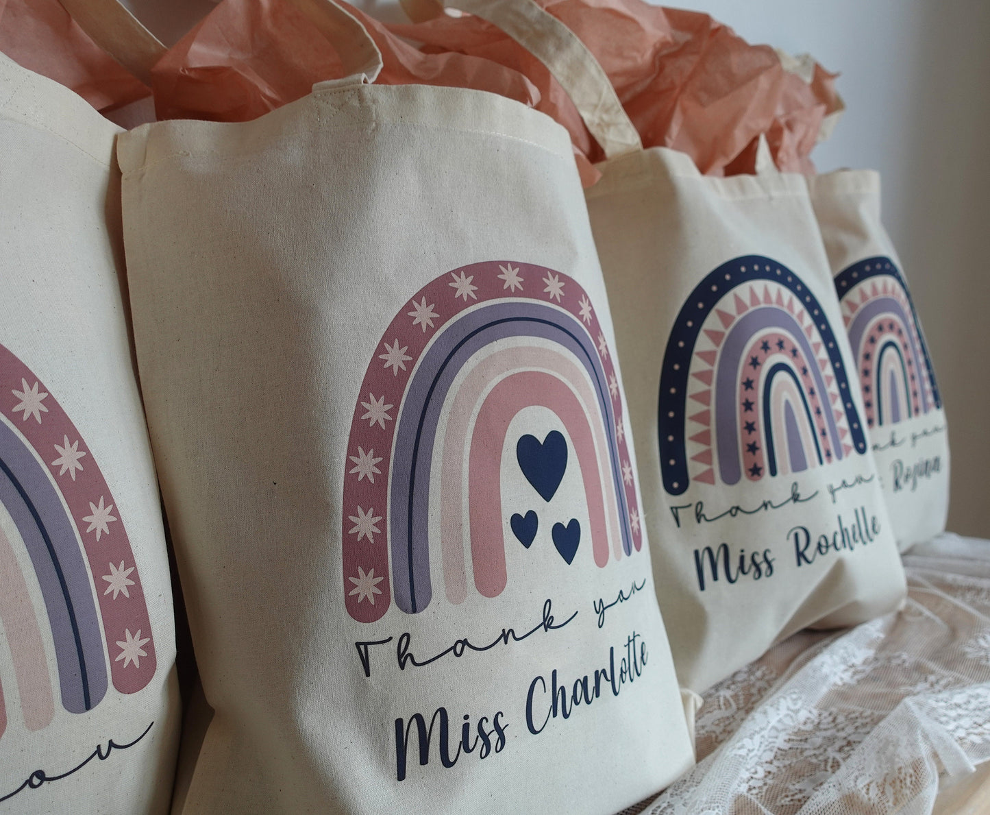 Personalised Teacher gift, Custom Cotton Tote Bag