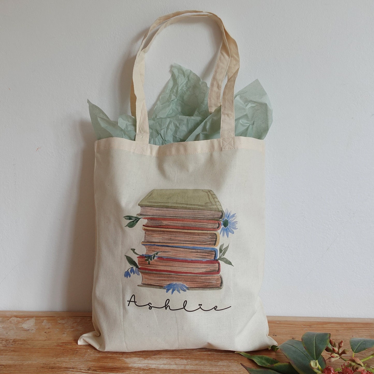 Floral BooksTote Bags
