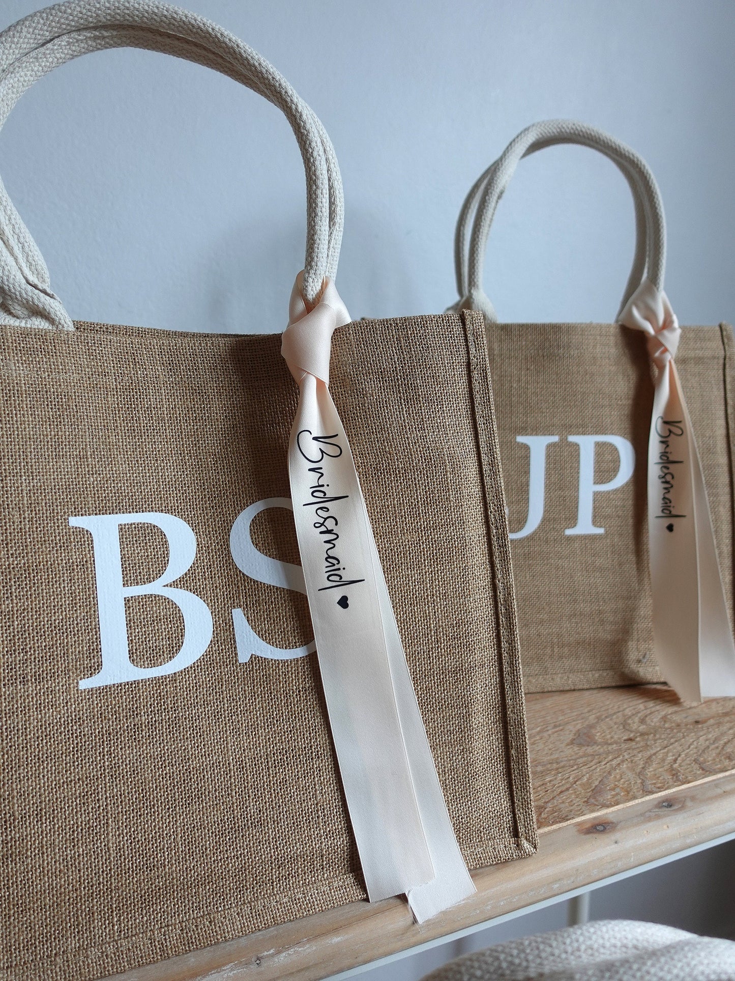 Personalised Monogram Jute Tote Bag