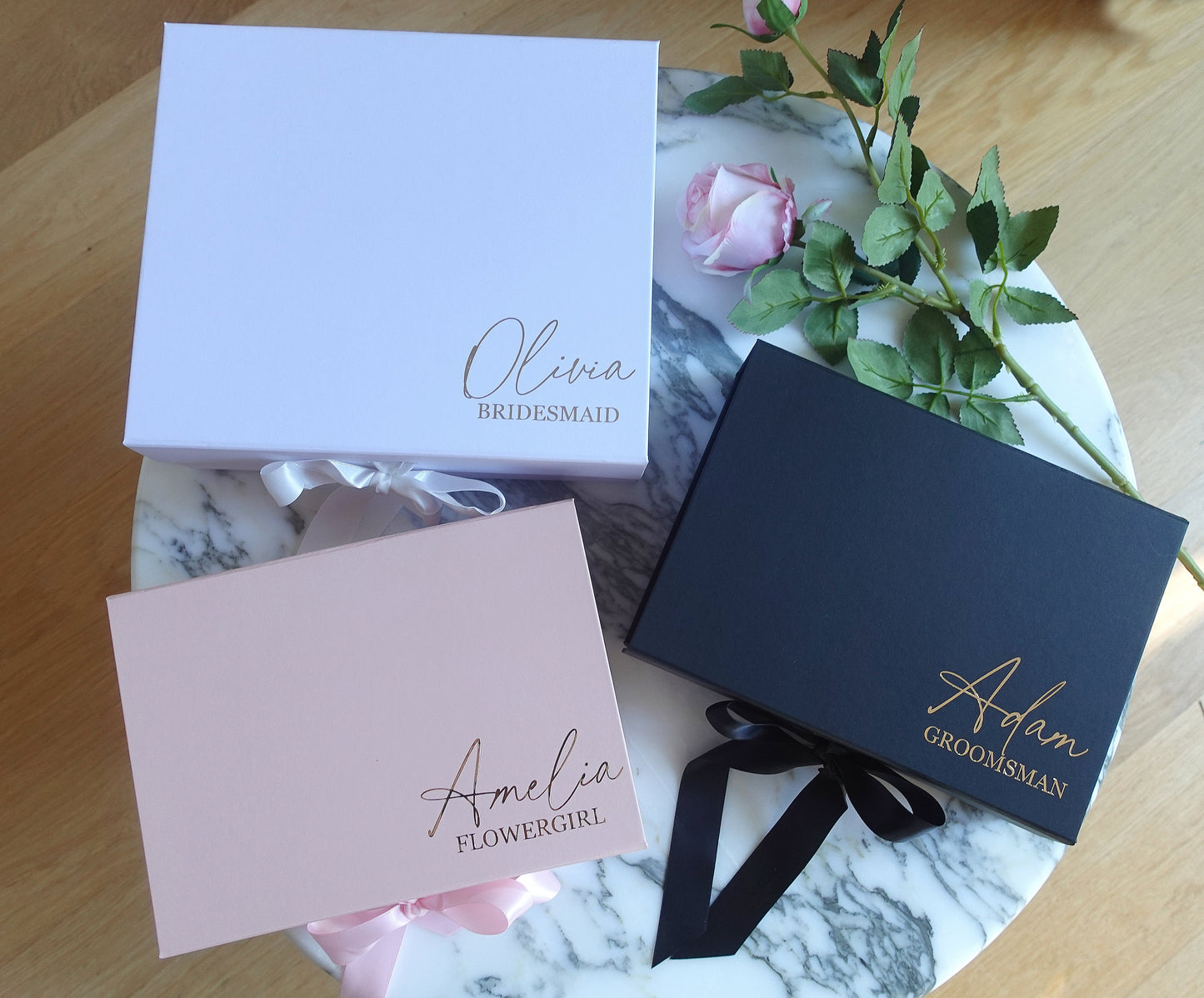 MAGNETIC Luxury Personalised Gift Box with Ribbon