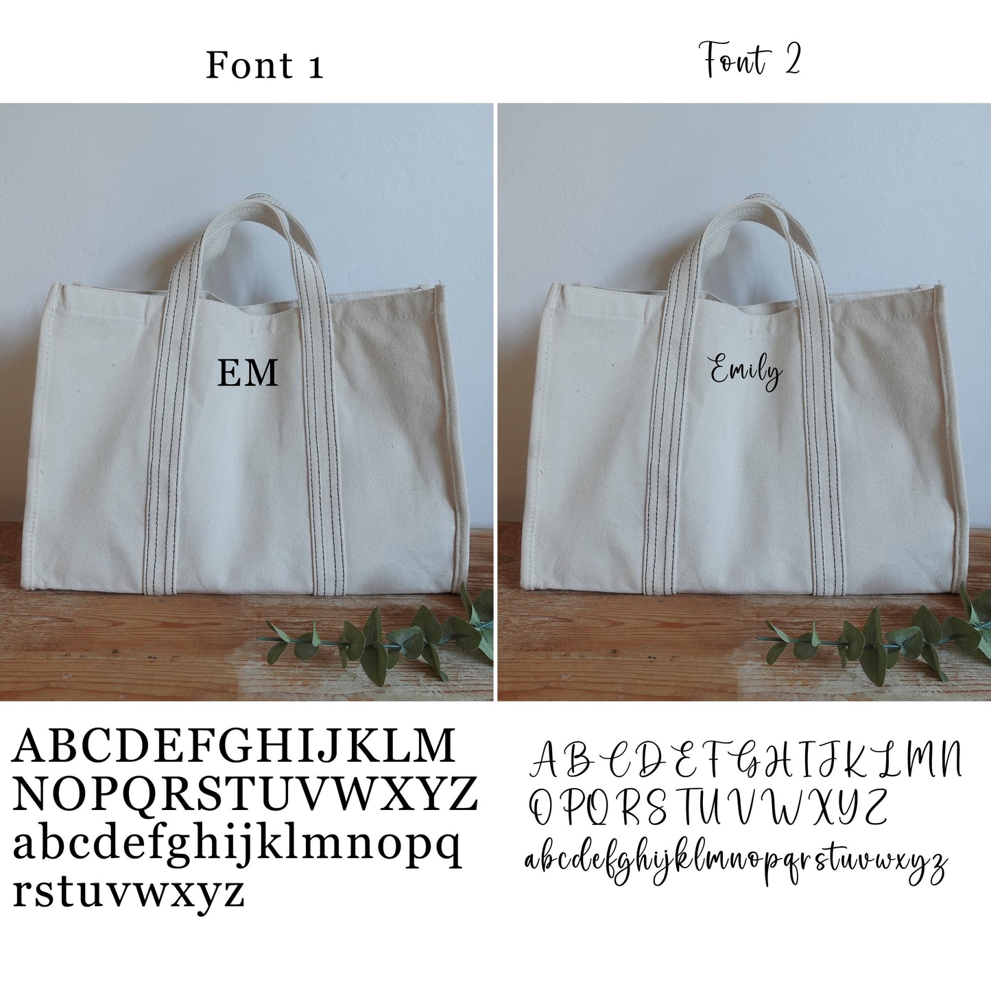 Personalized Canvas Tote Bag