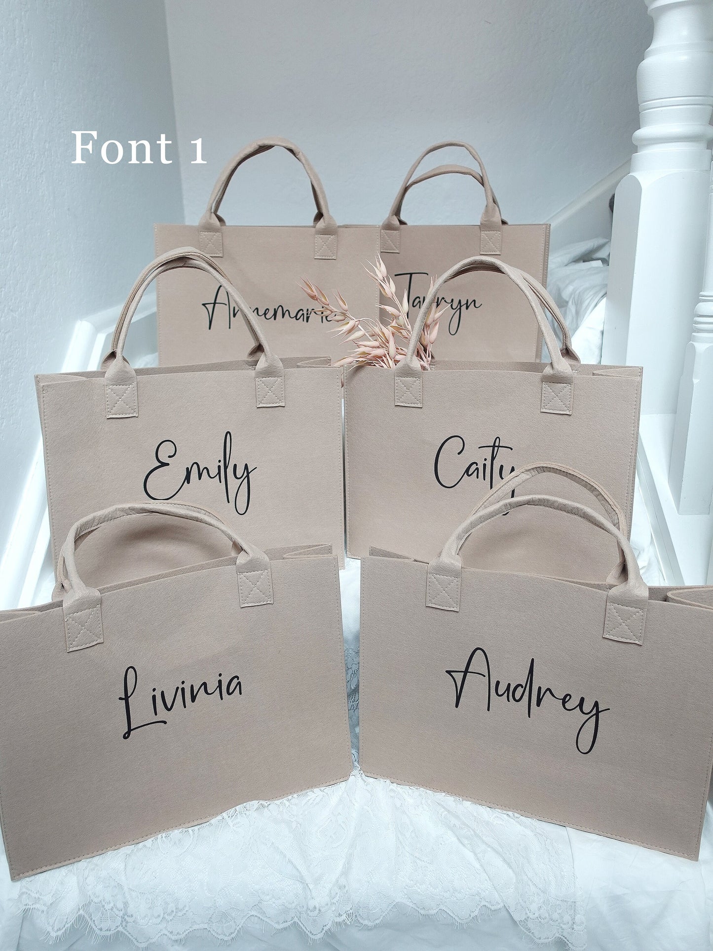 Premium Felt Tote Bag,Personalized Bag