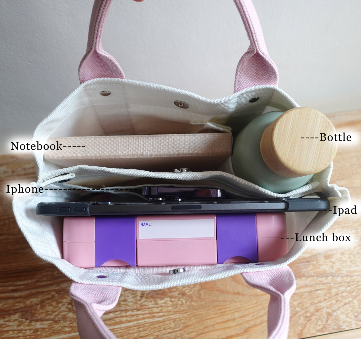 Personalized Mini Canvas Boat Tote Bag