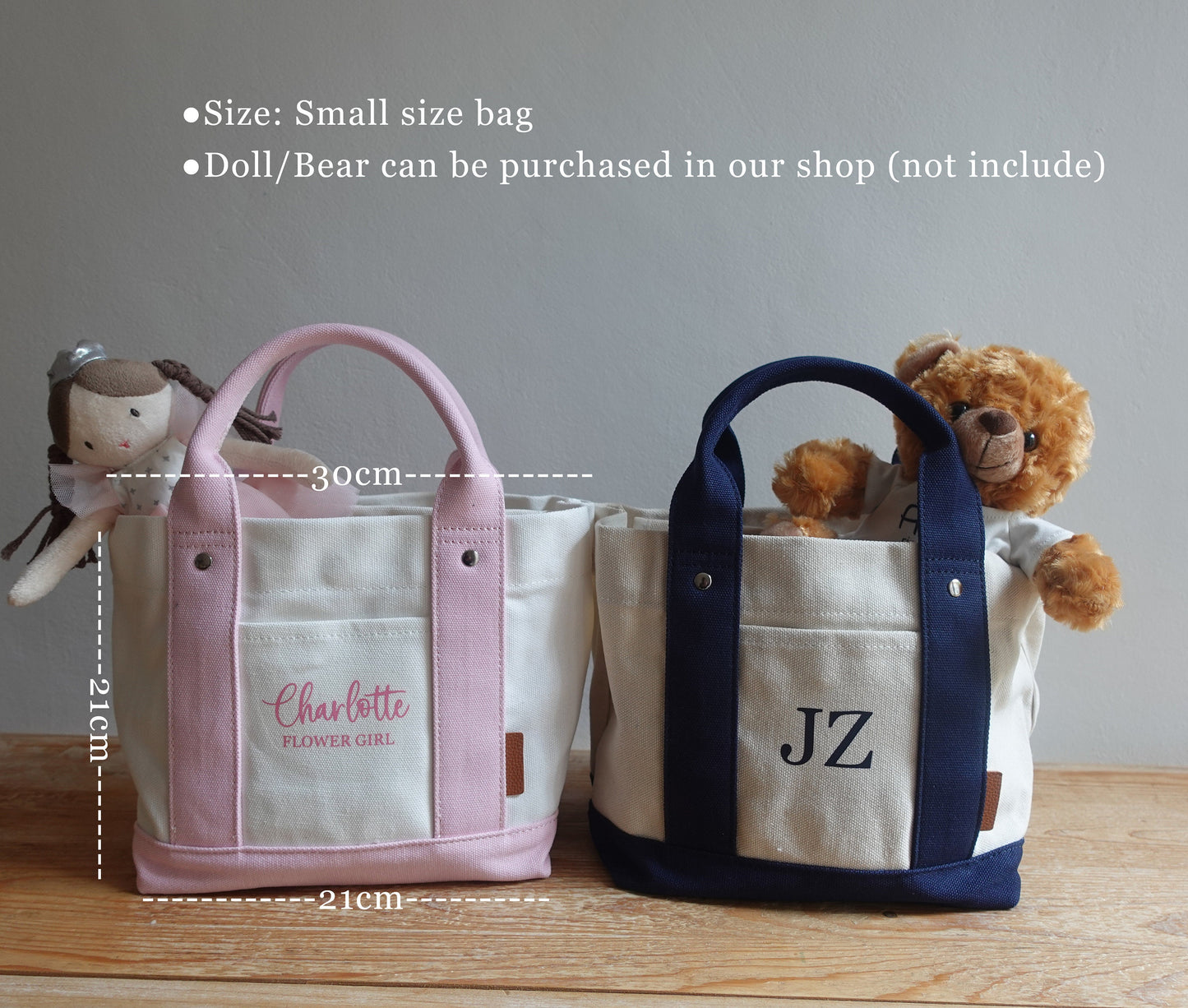 Personalized Mini Canvas Boat Tote Bag