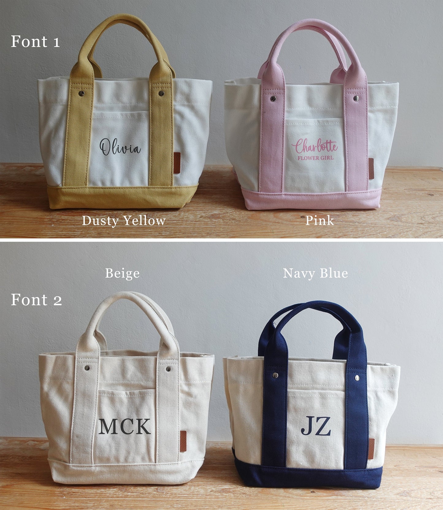 Personalized Mini Canvas Boat Tote Bag