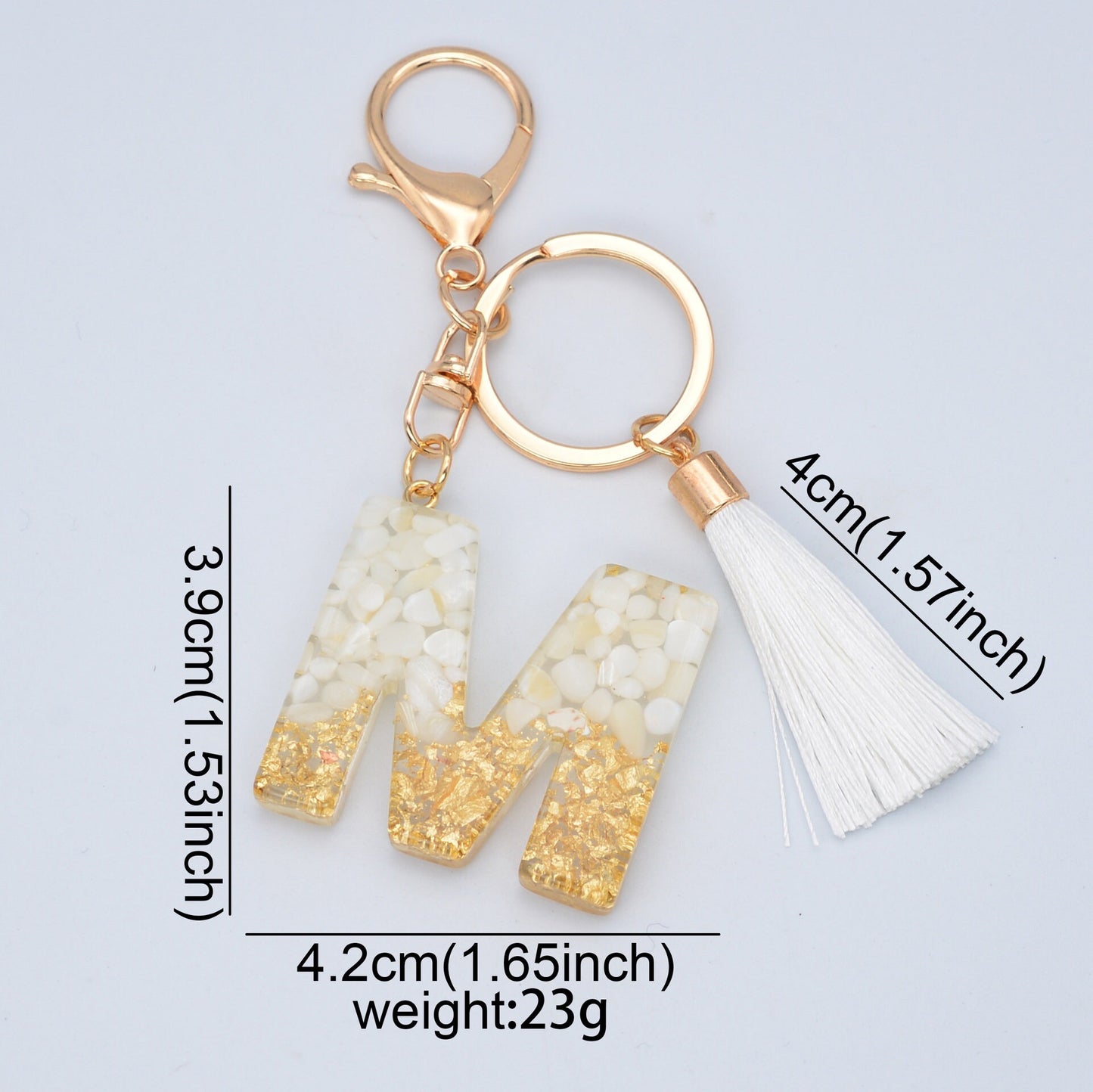 Custom Handmade Resin Letter Keychain