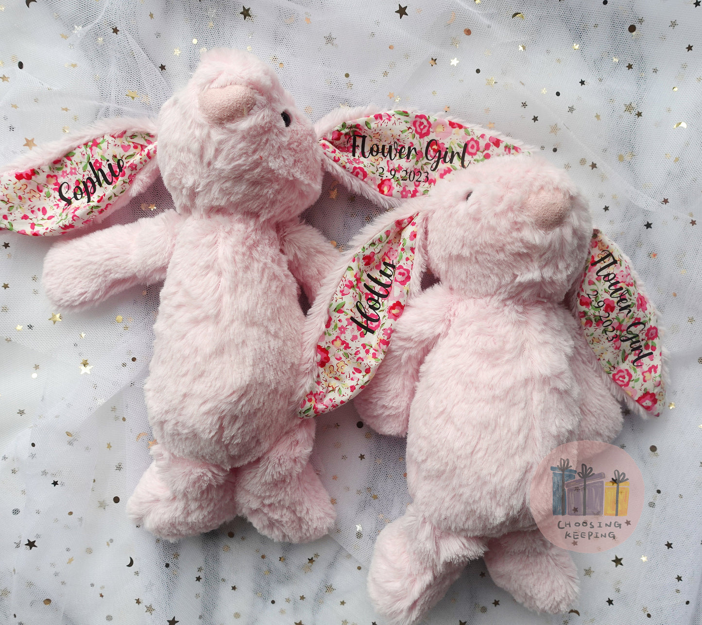 Personalised Flower Girl Gift, Easter Bunny