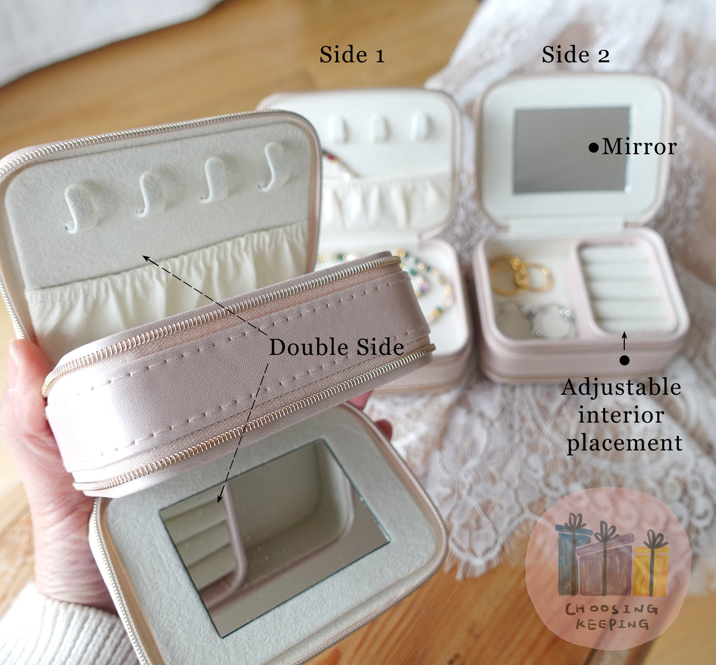 Personalised Jewelry Box With Mirror