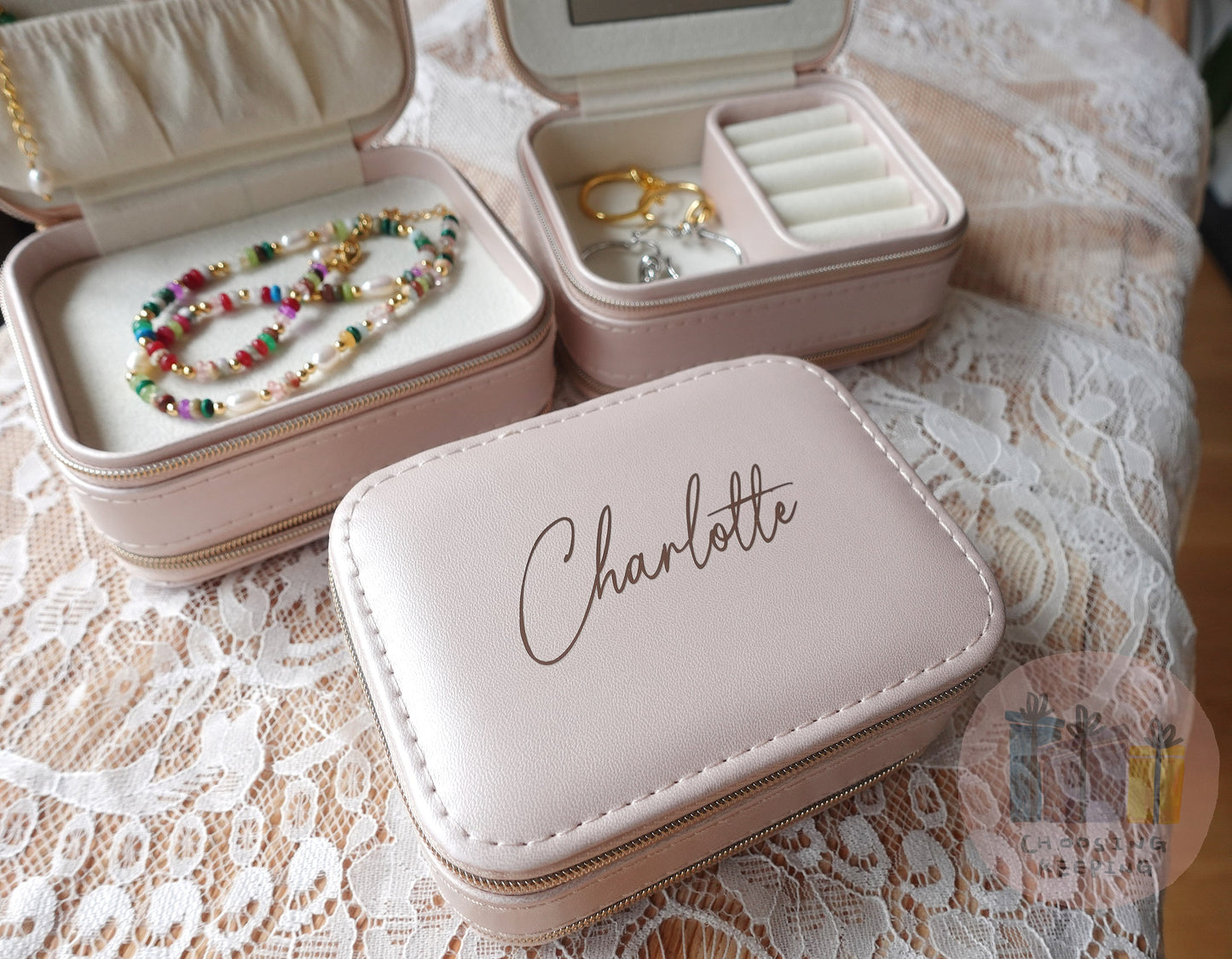 Personalised Jewelry Box With Mirror