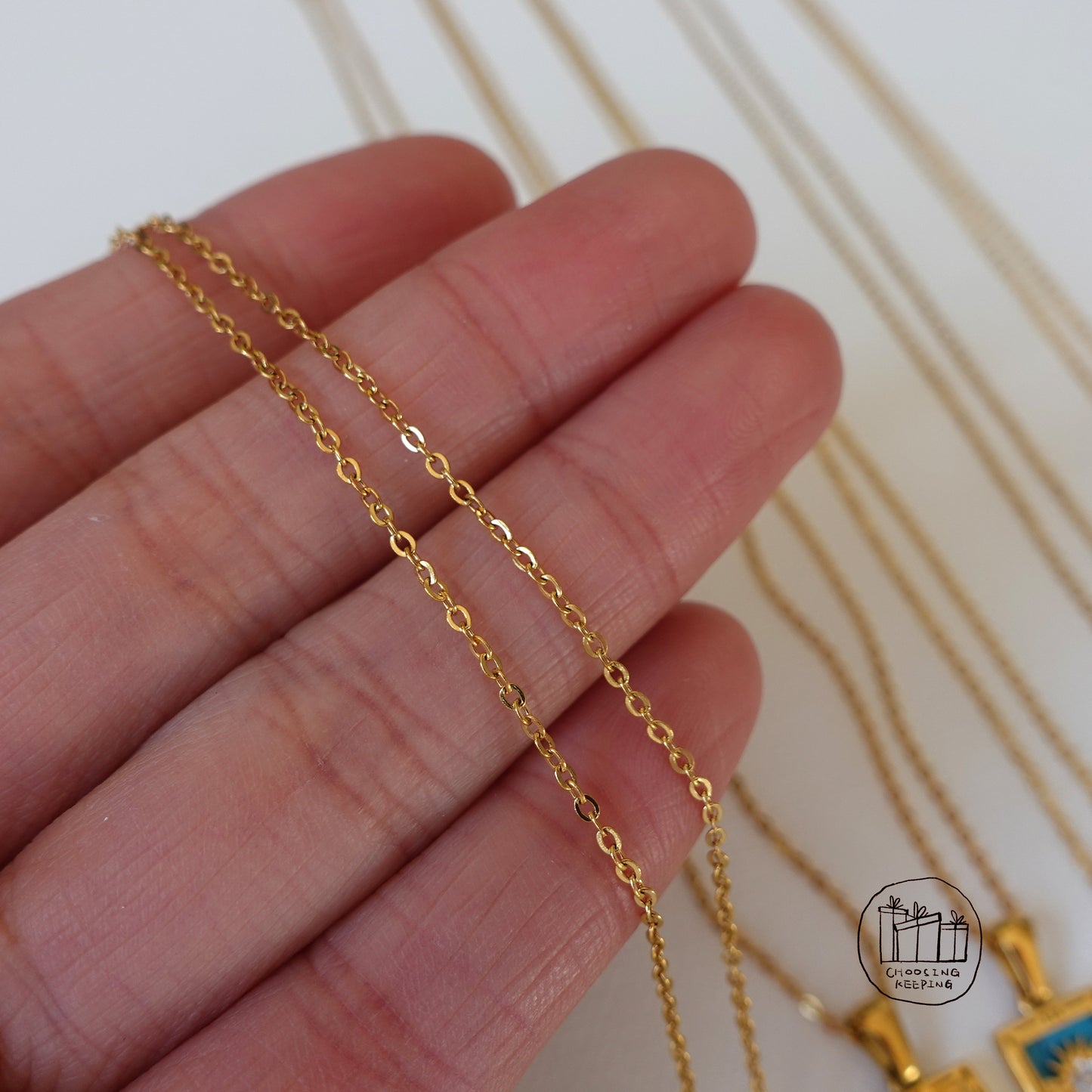 GOLD FILLED Tarot Card Necklace