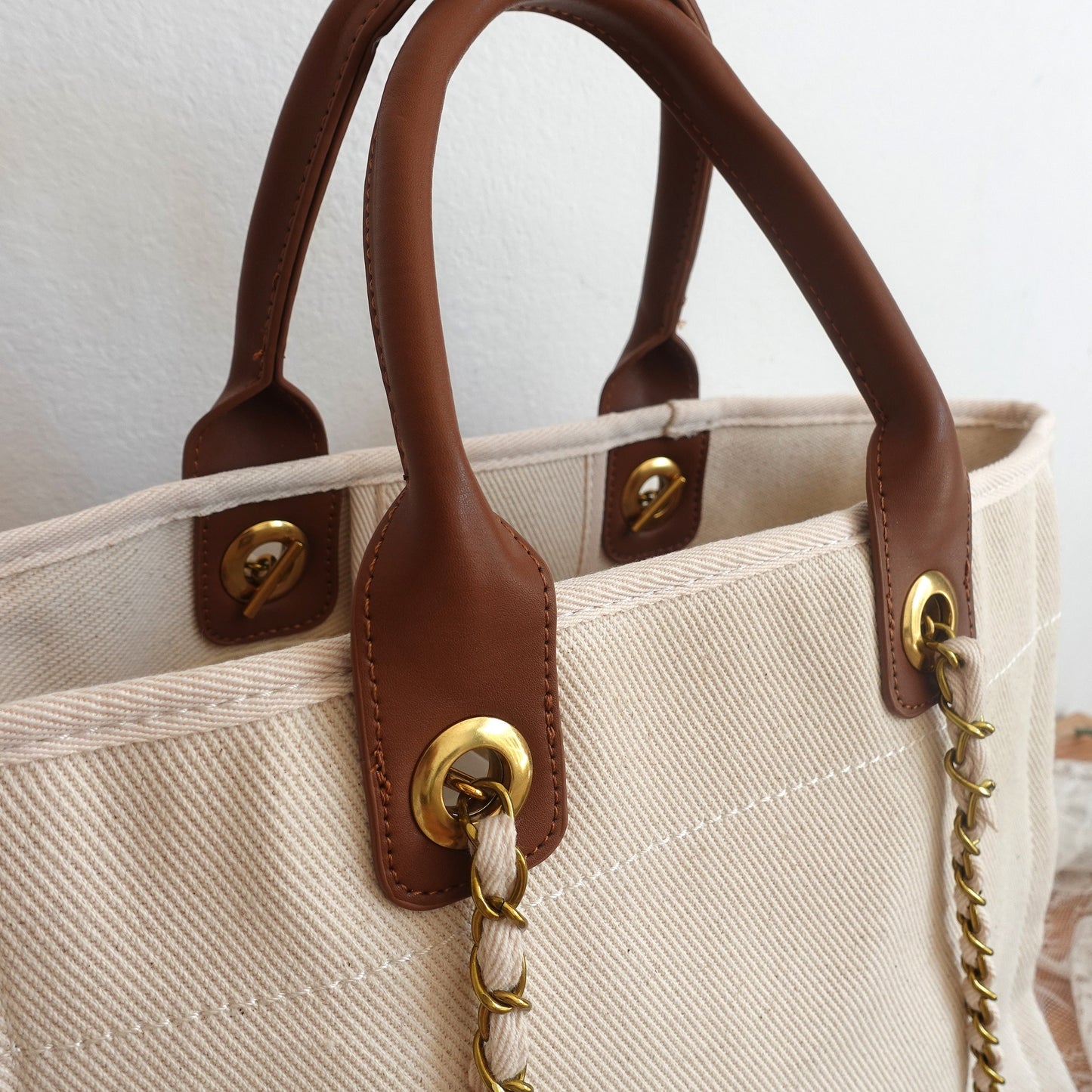 Personalised Shoulder Tote Bag with Chain