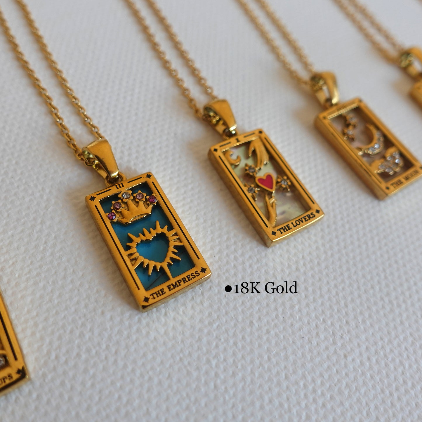 GOLD FILLED Tarot Card Necklace