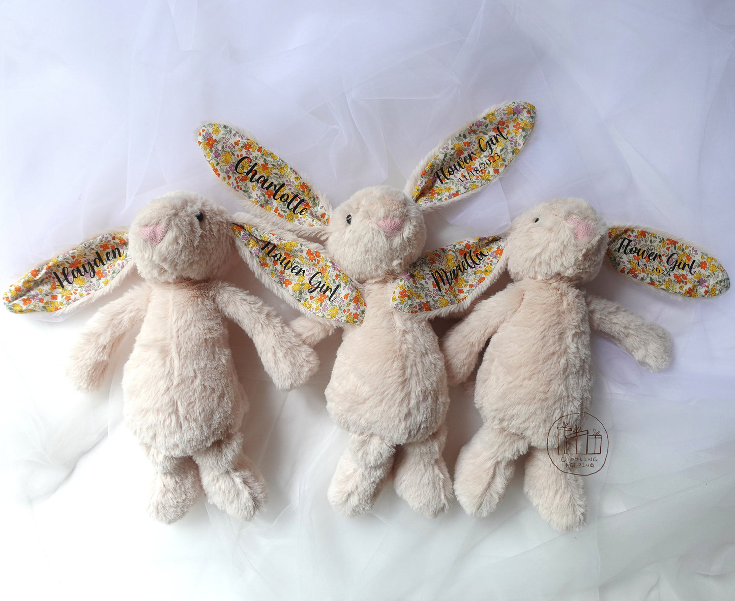 Personalised Flower Girl Gift, Easter Bunny