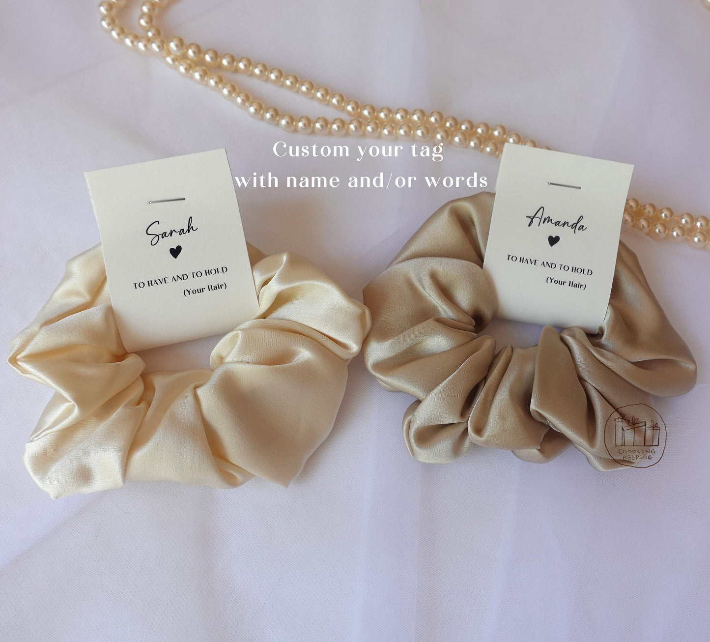 100% Mulberry Silk Hair Scrunchies