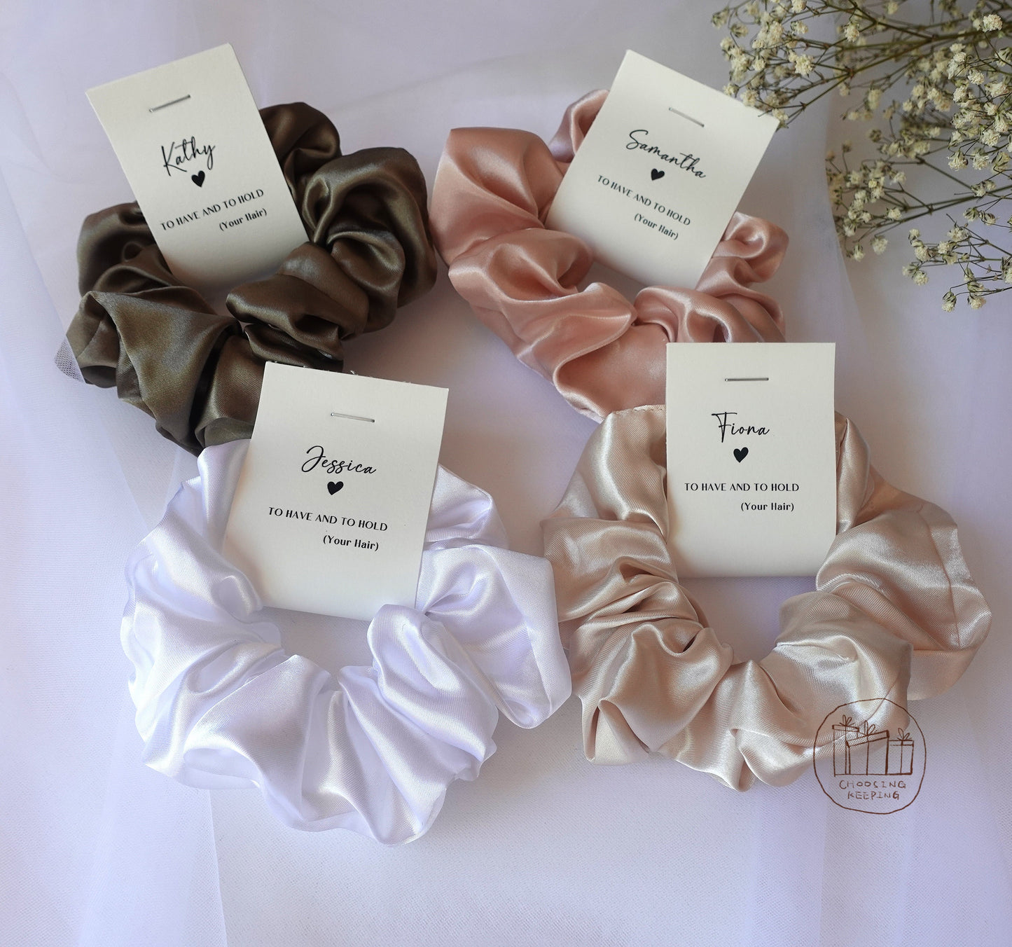 Silk Satin Scrunchies