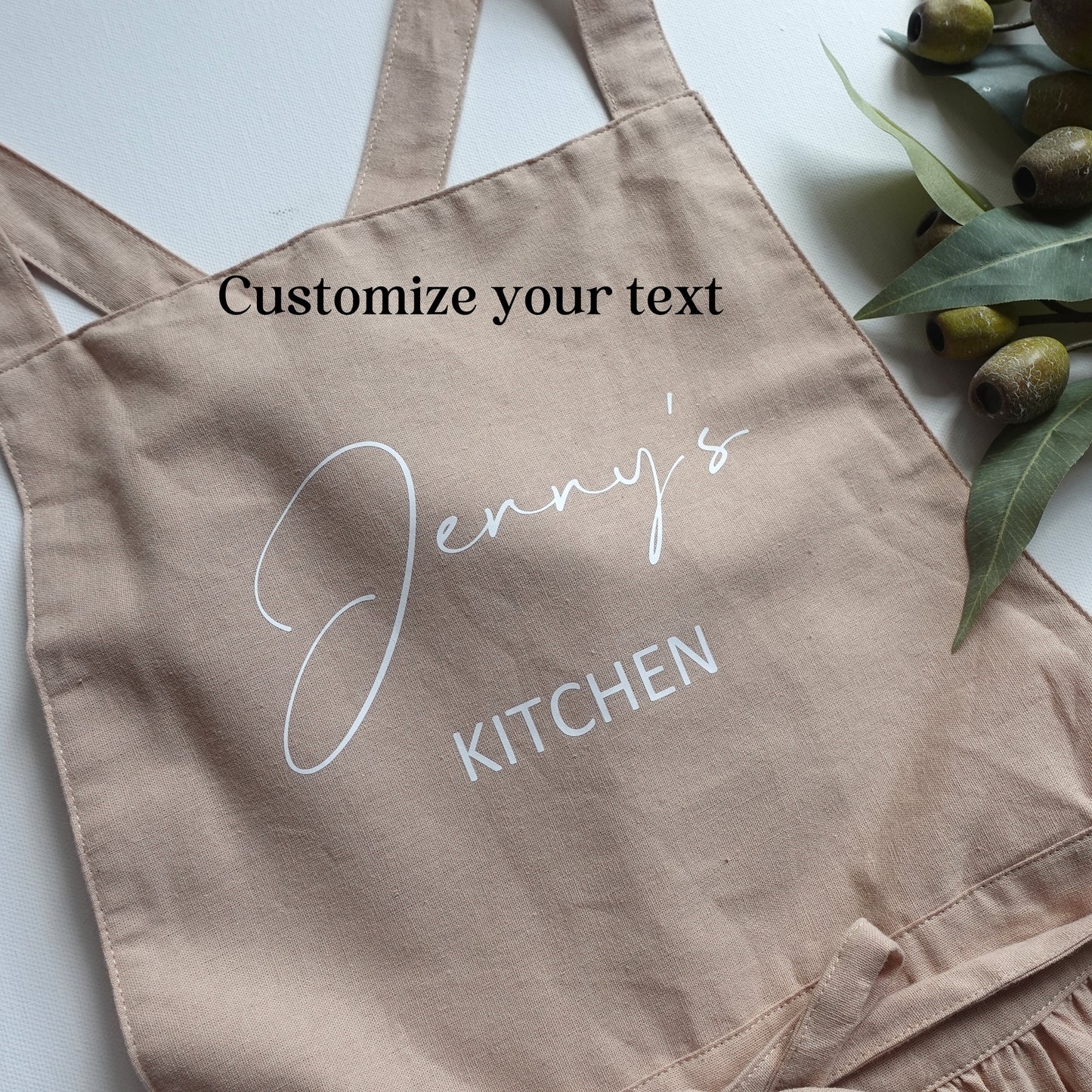 Personalized Apron Dress with Pockets