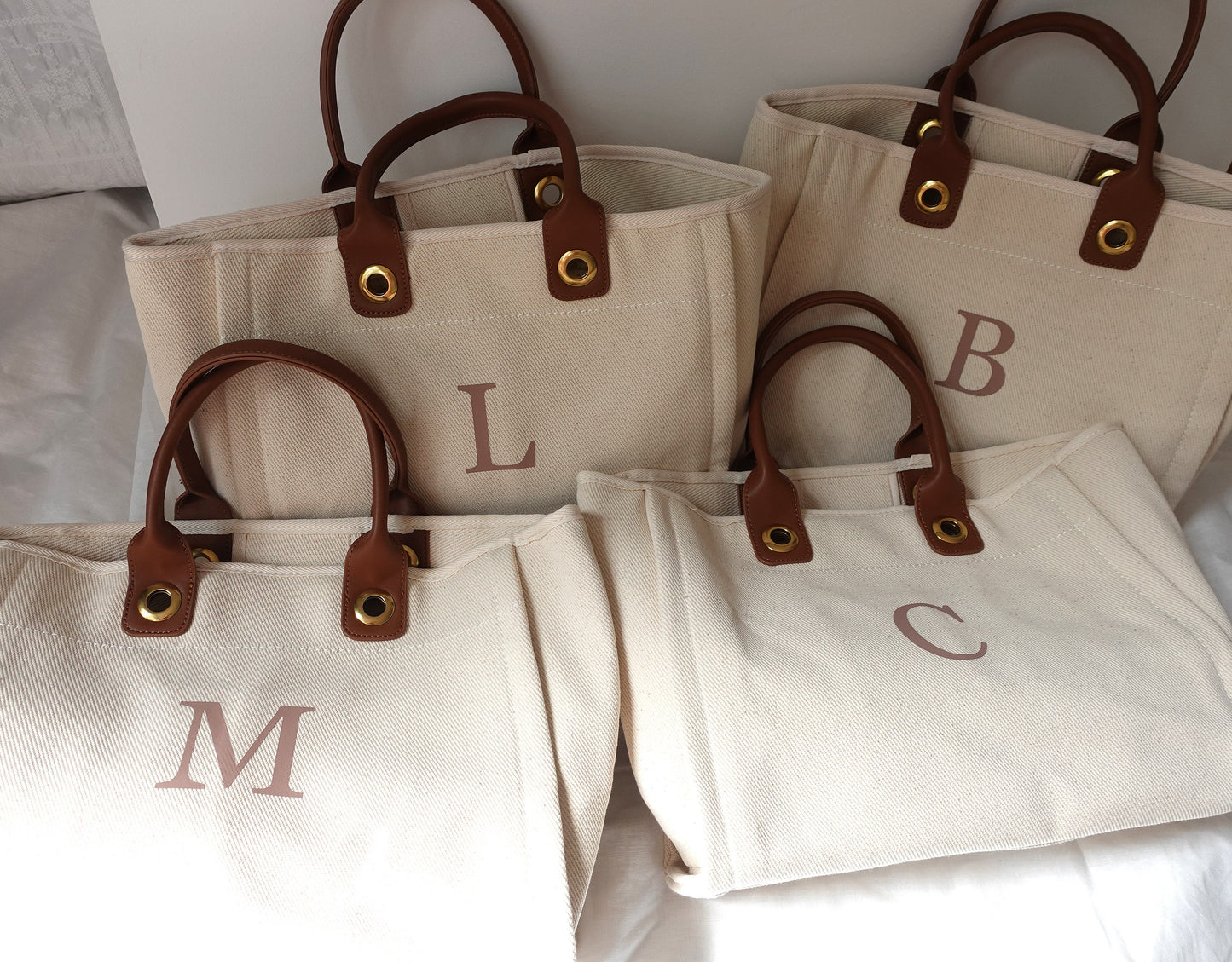 Personalised Shoulder Tote Bag with Chain