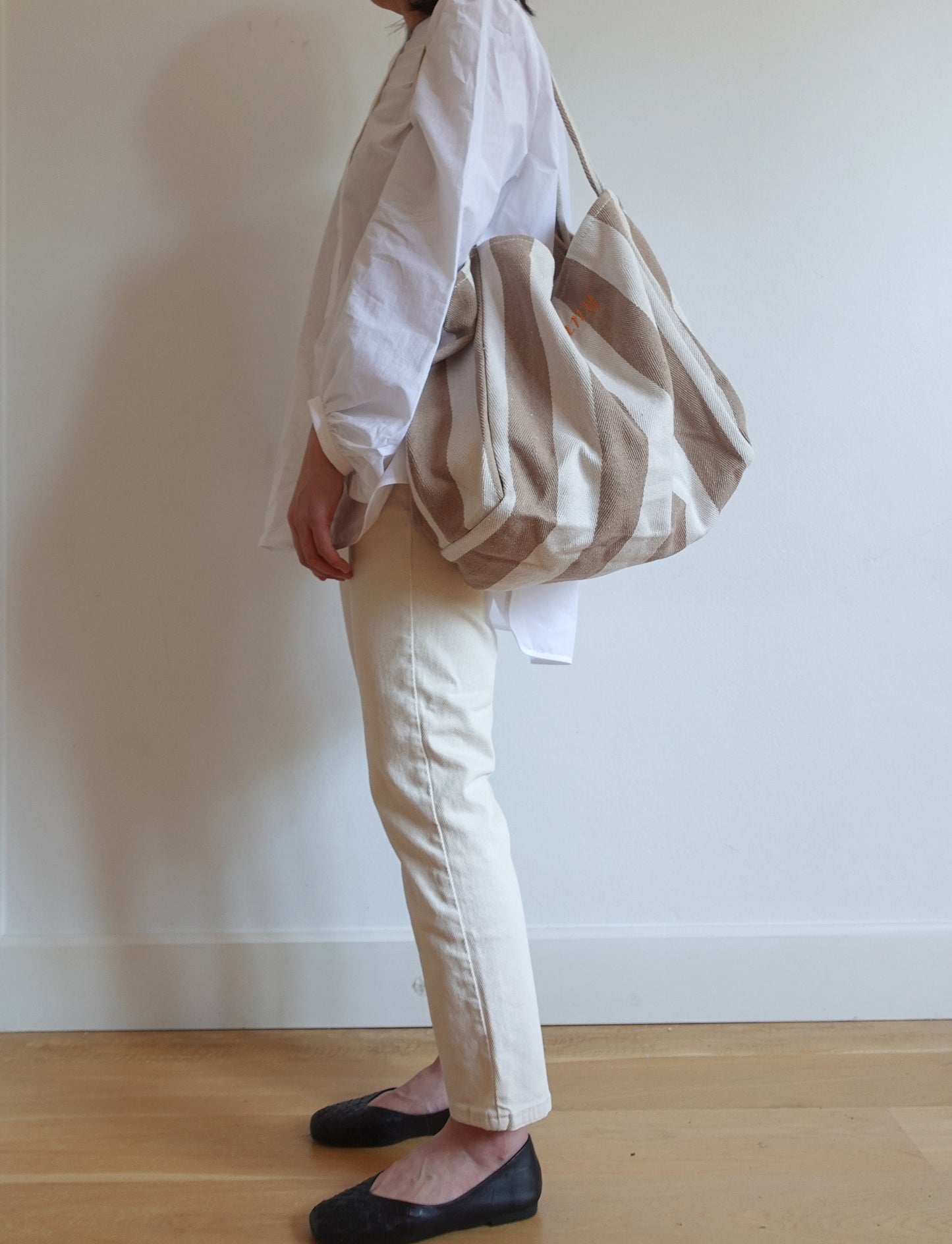 Embroidered Tote Bags, Striped Bag