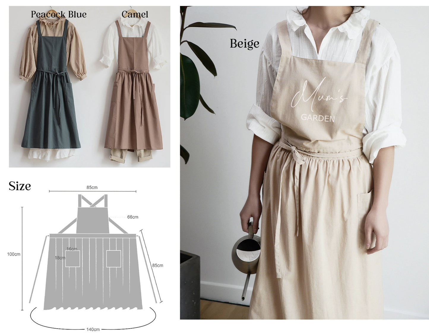Personalized Apron Dress with Pockets
