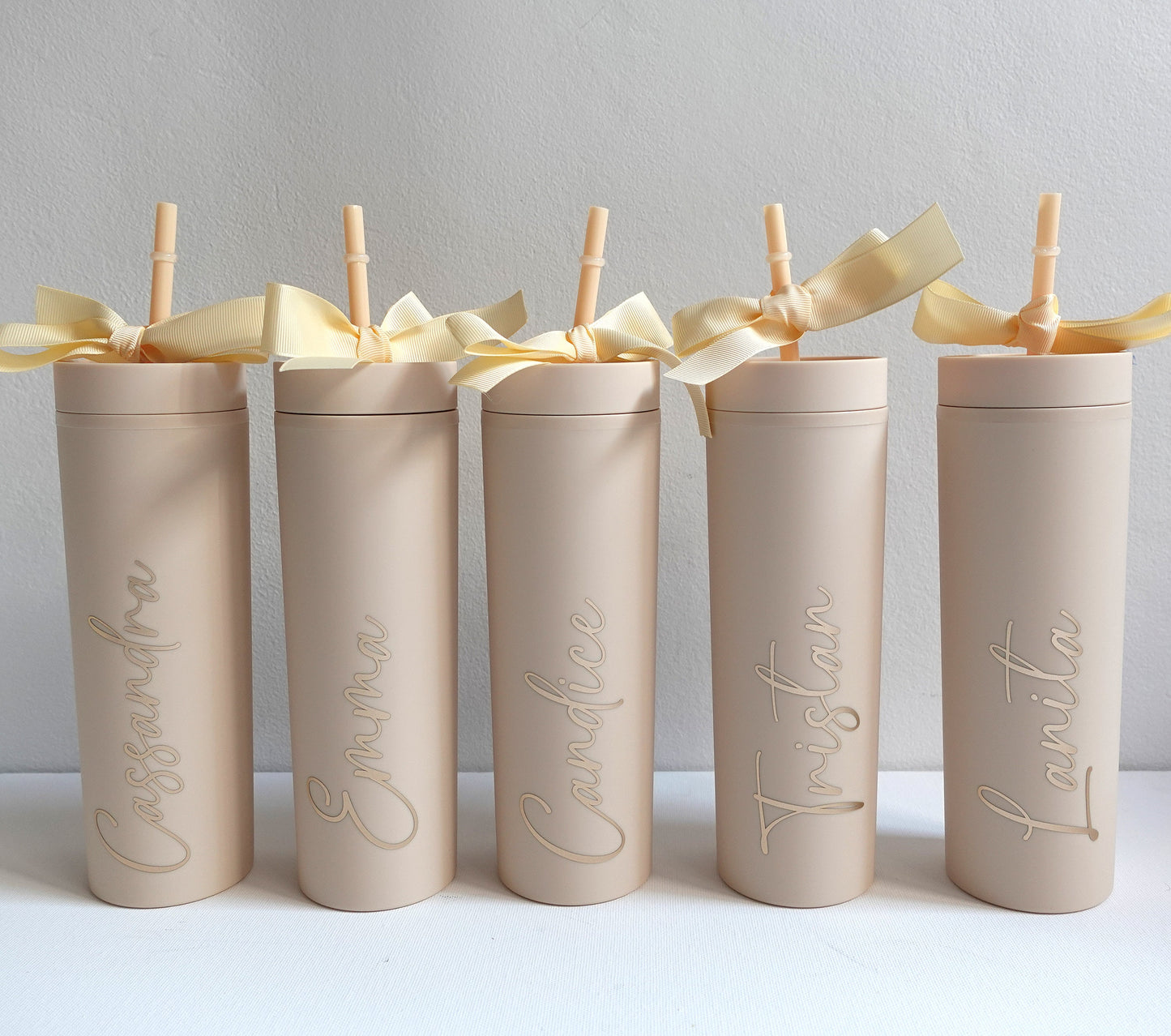Personalised Skinny Tumbler with Straw