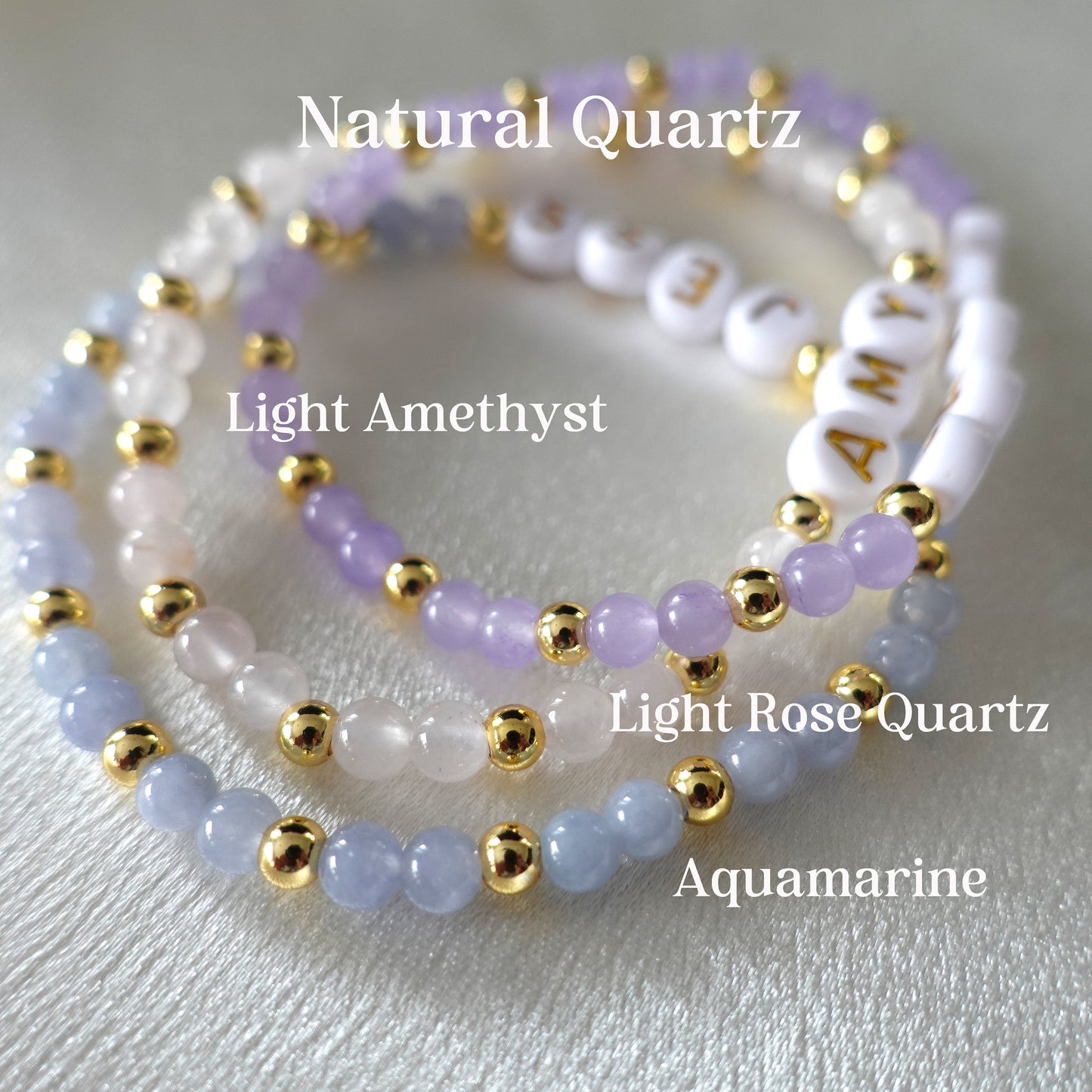 Custom Name Beaded Bracelet, Personalized Gif