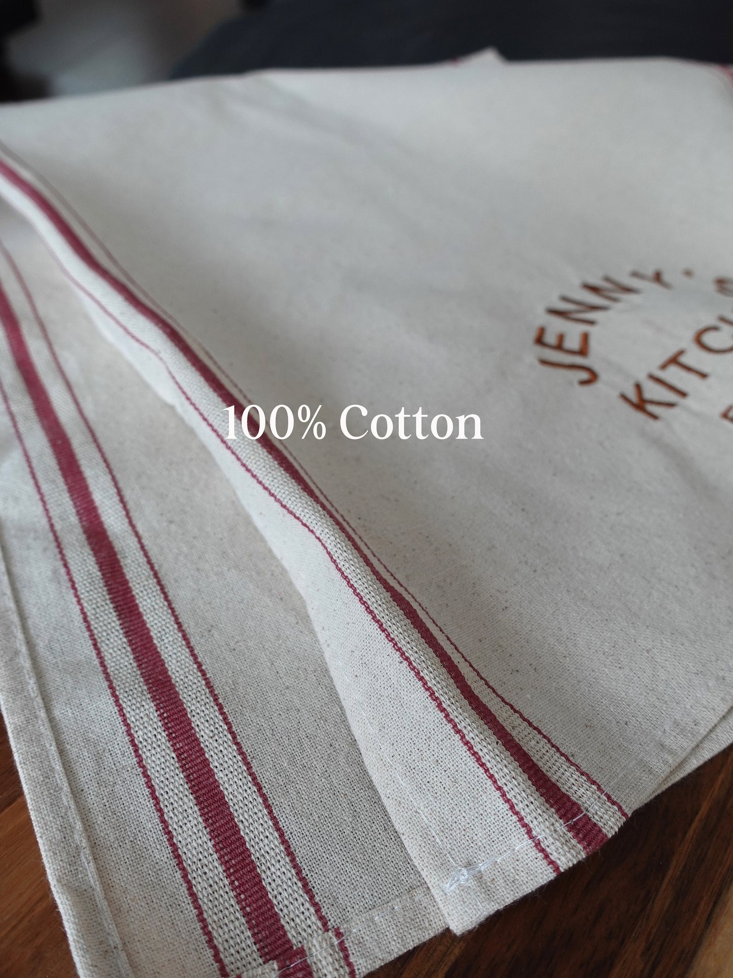 Personalized Embroidery Kitchen Tea Towel