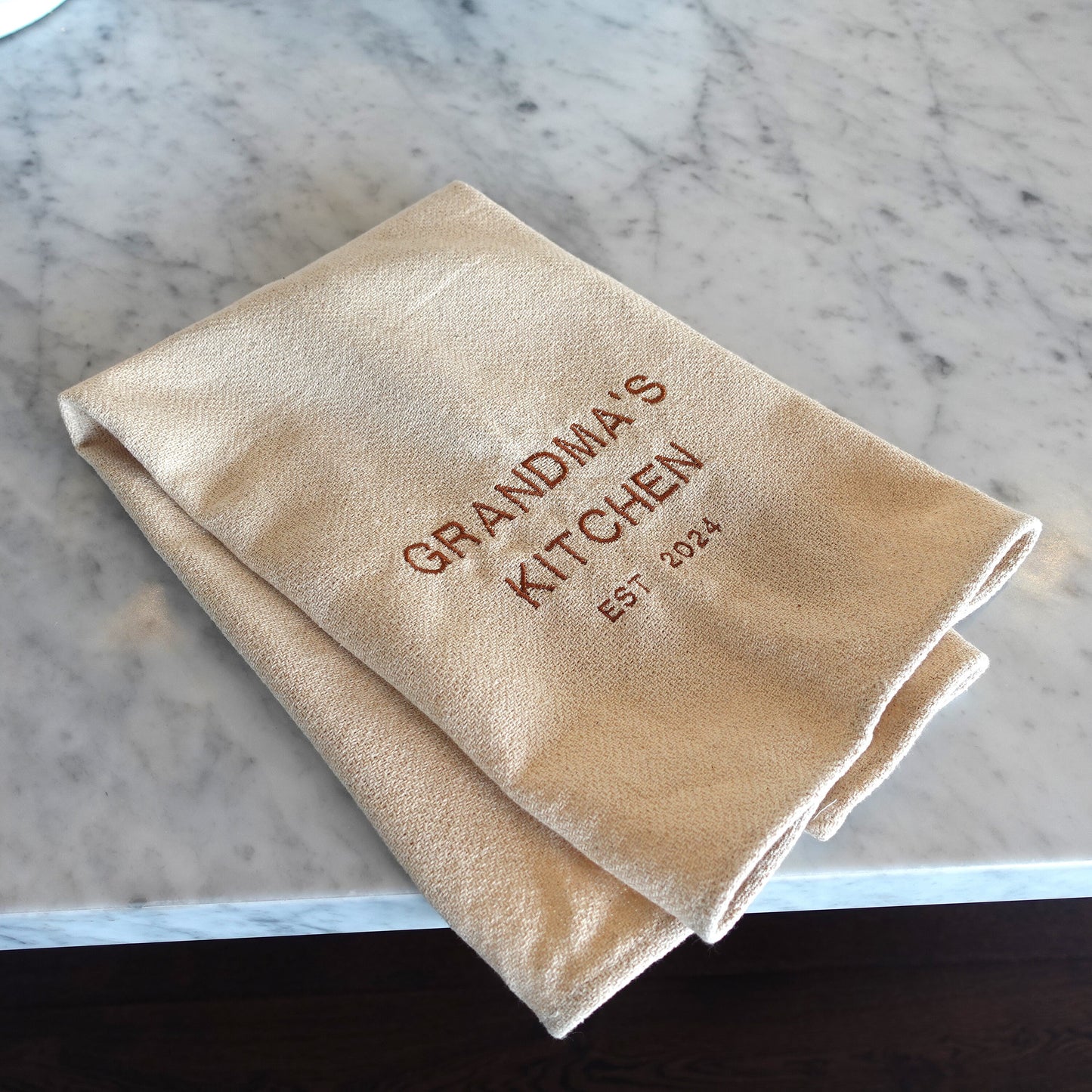 Personalized Embroidery Tea Towel