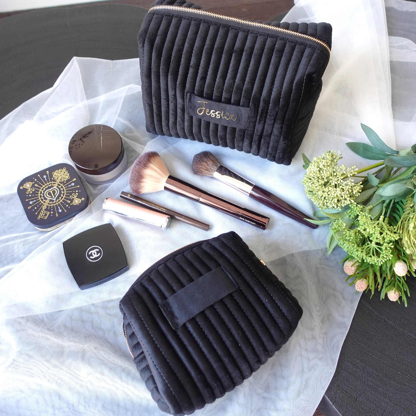 Custom Velvet Makeup Bag