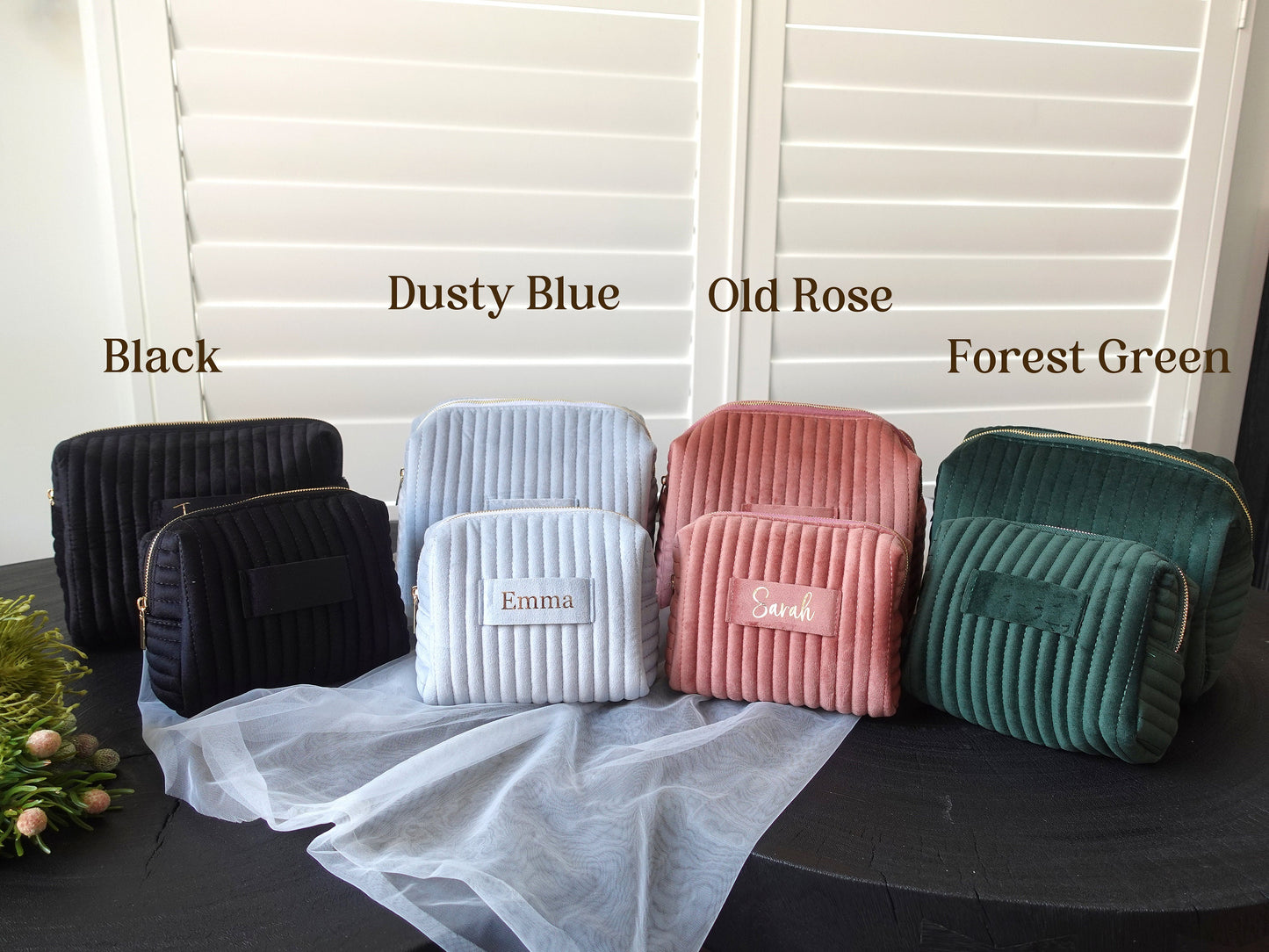 Custom Velvet Makeup Bag
