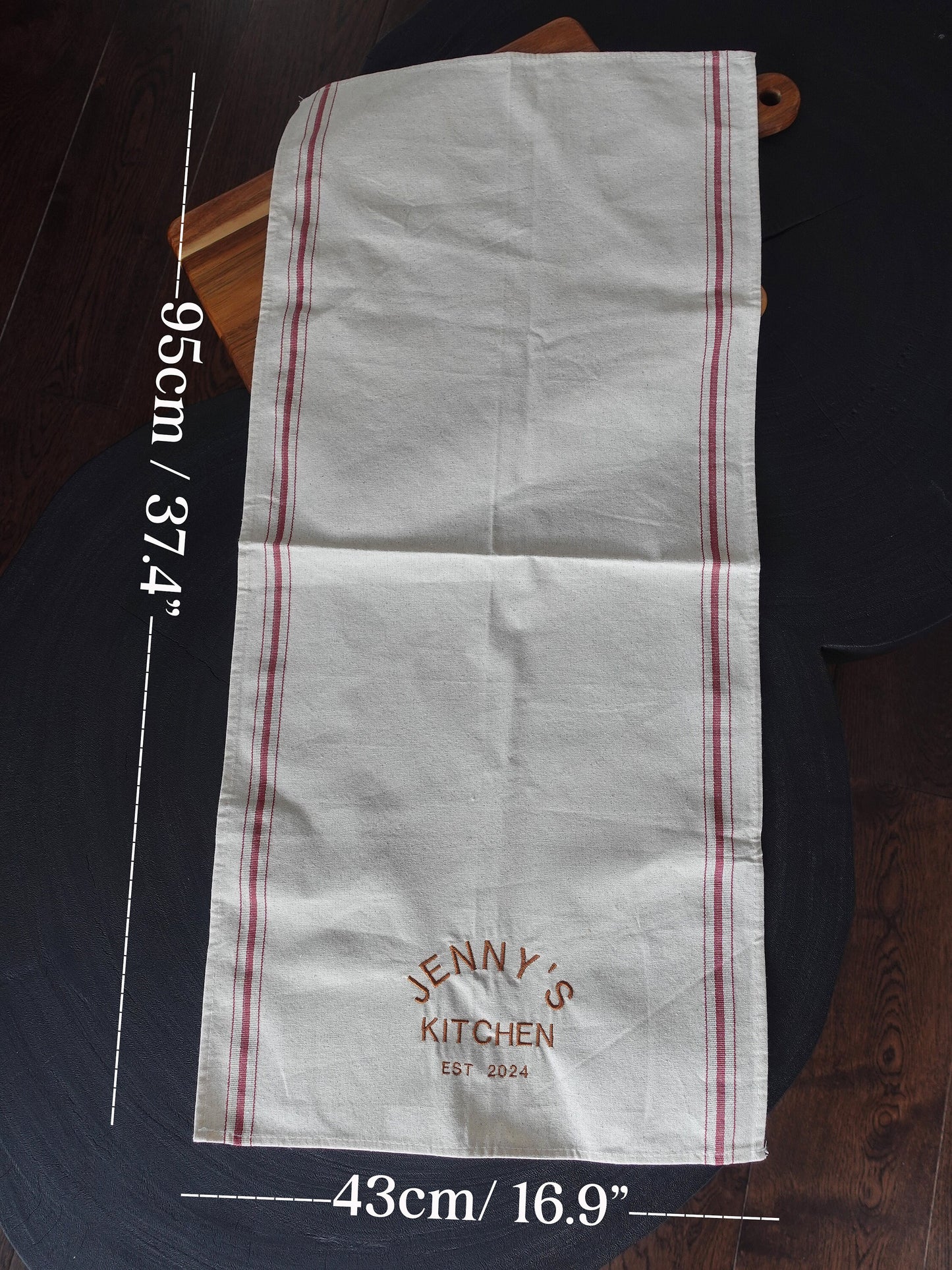 Personalized Embroidery Kitchen Tea Towel
