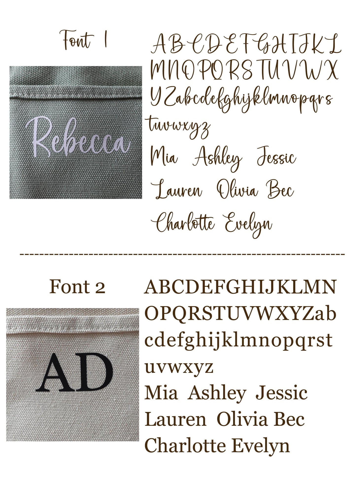 Personalized Canvas Tote Bag, Fits A4