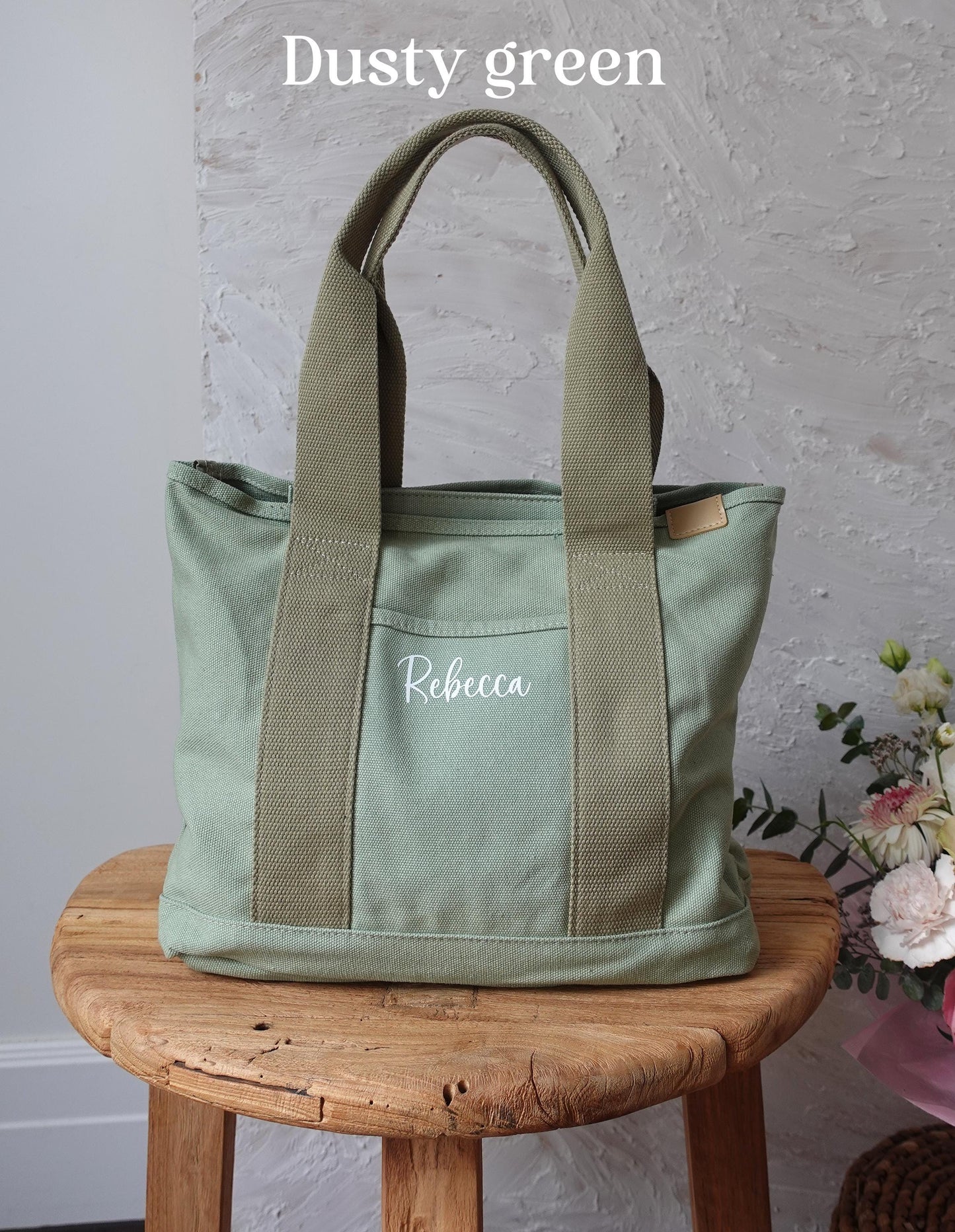 Personalized Canvas Tote Bag, Fits A4