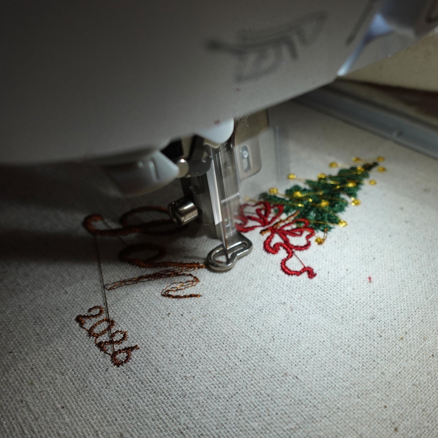 Personalized Embroidery Christmas Tea Towel