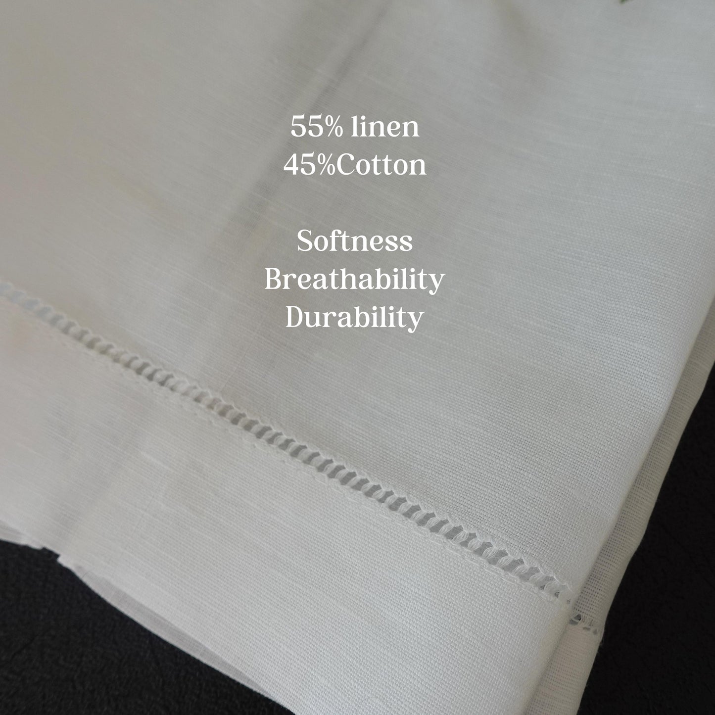 Personalized Linen Cotton Hand Towel, Embroidered Tea Towel