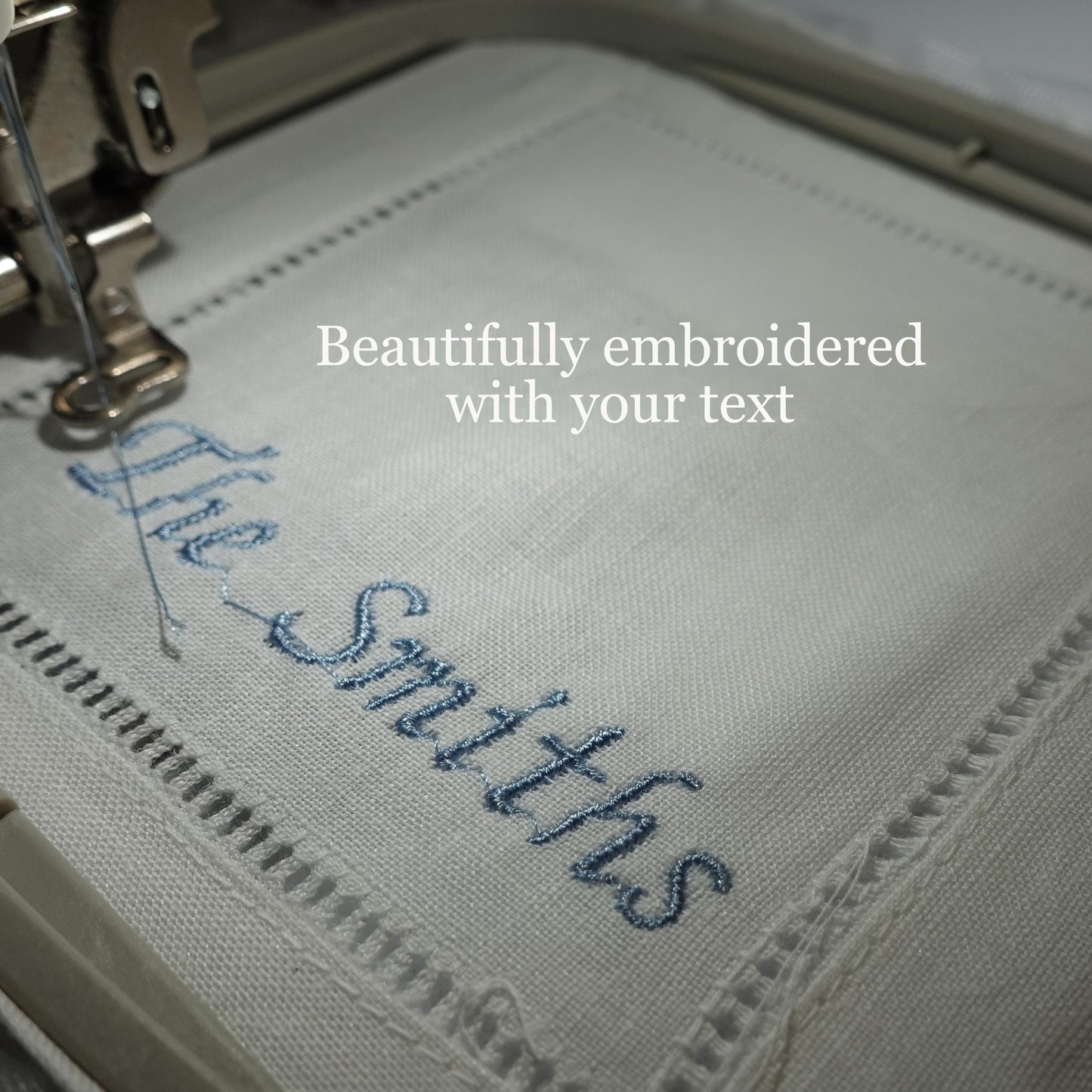 6x6″ Personalized Embroidered Cocktail Napkins